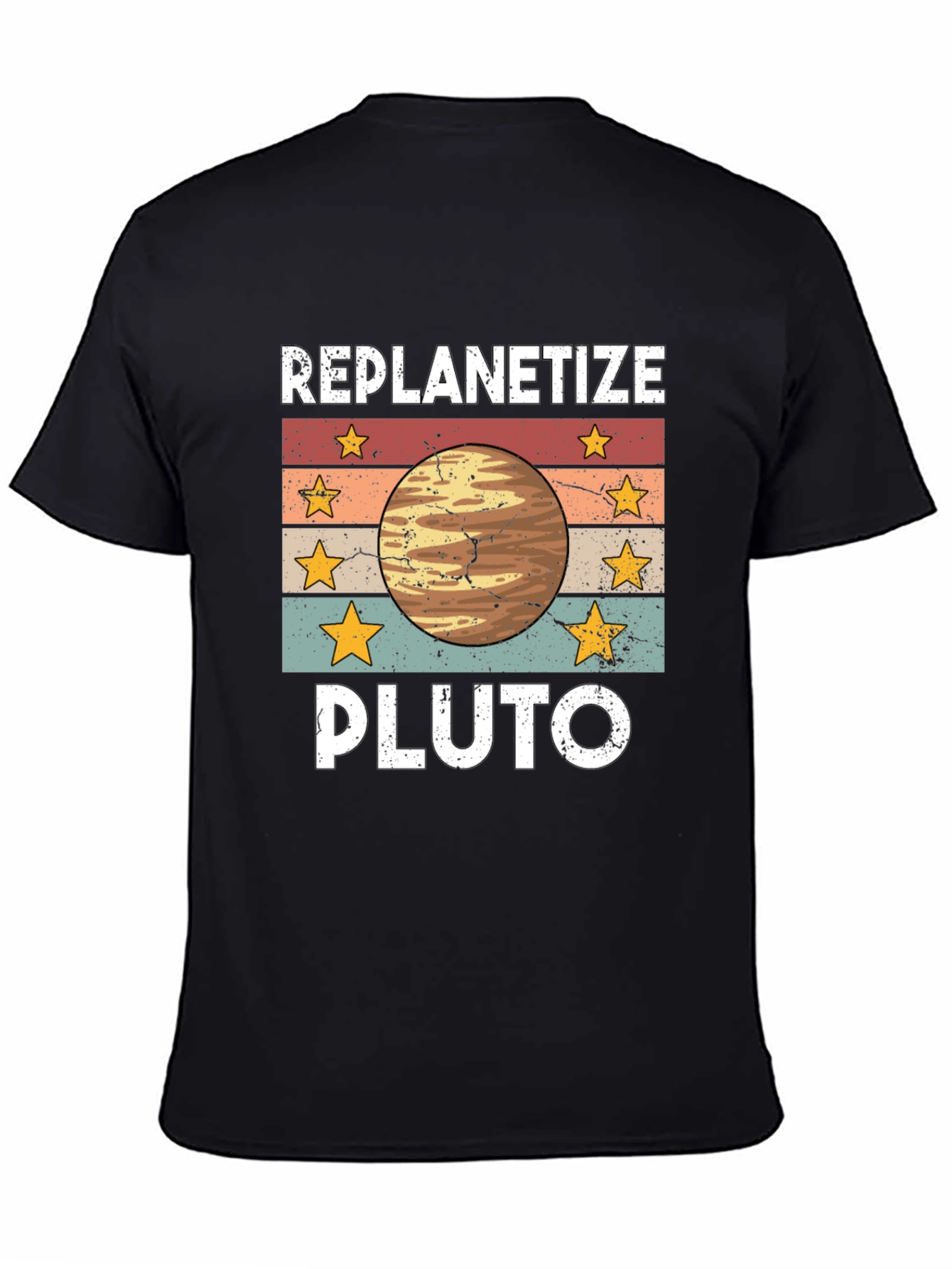 Replanetize Pluto Graphic Tee - Retro Style