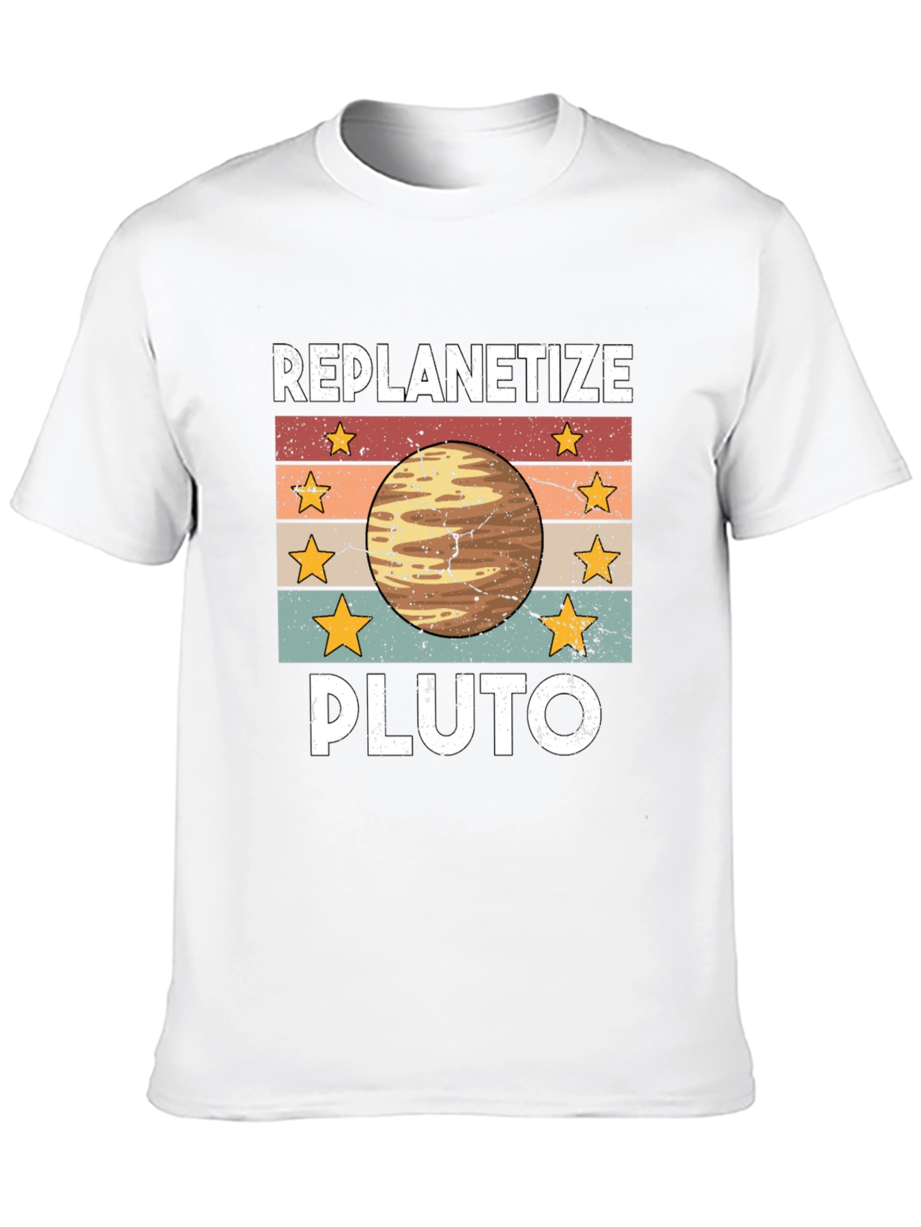 Replanetize Pluto Graphic Tee - Retro Style