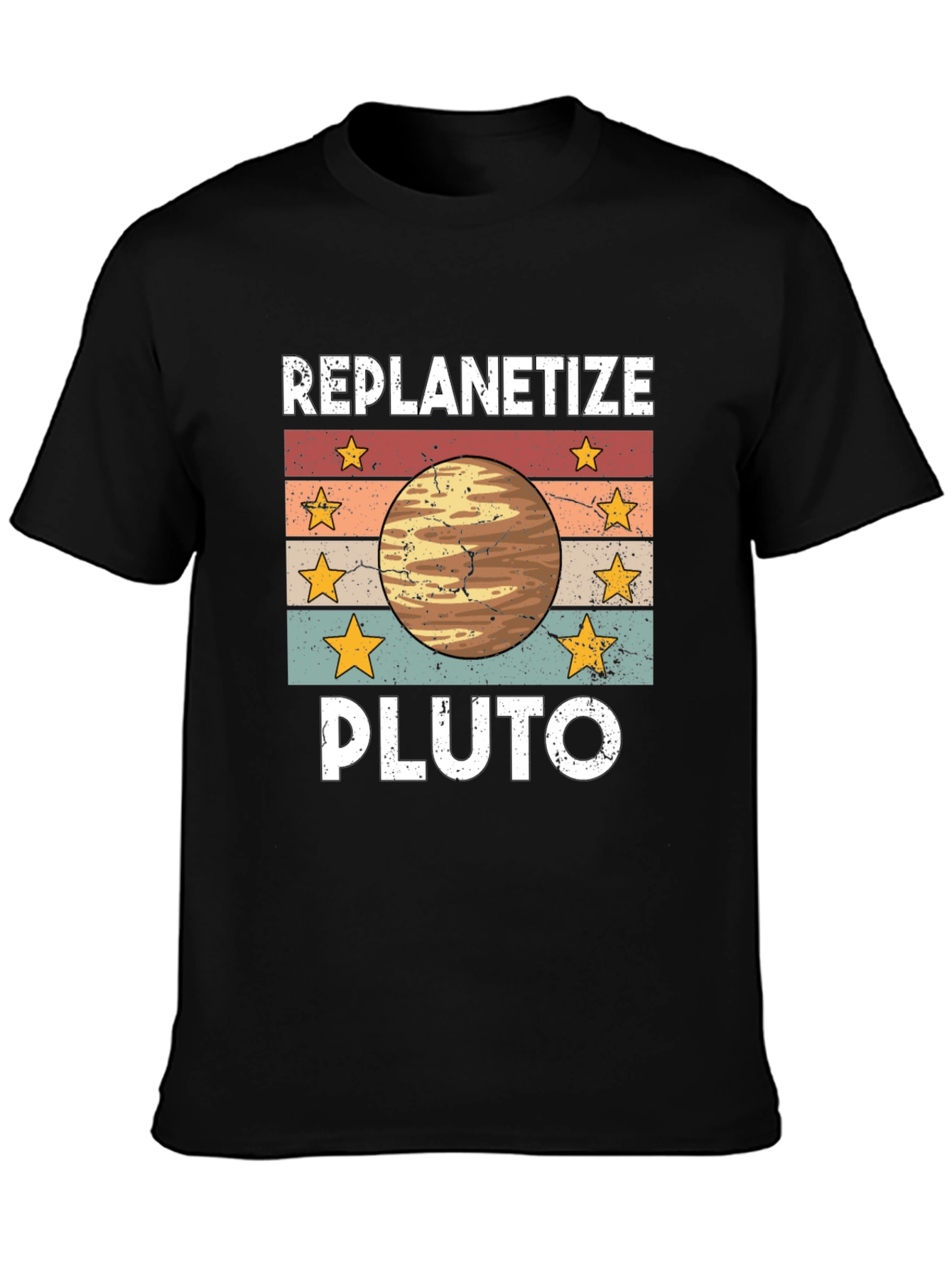 Replanetize Pluto Graphic Tee - Retro Style