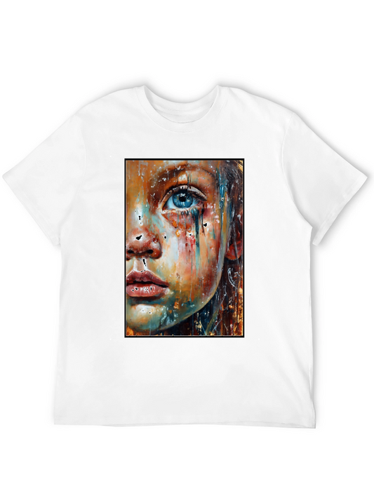 Abstract Face Art T-Shirt - Expressive Unisex Tee