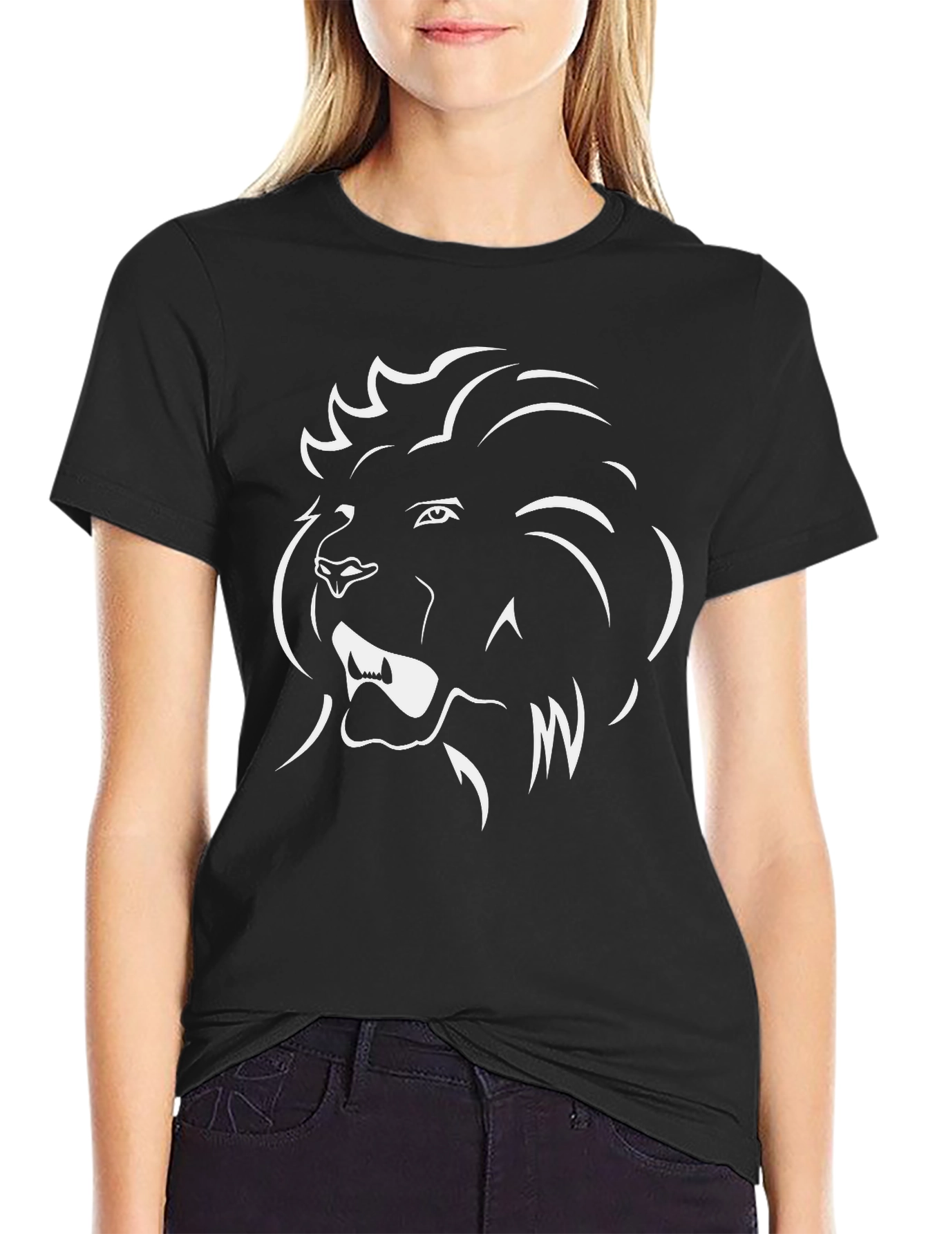 Lion Graphic Black T-Shirt