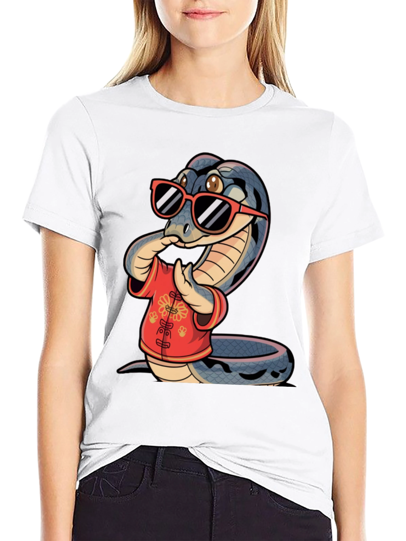 Cool Snake in Sunglasses Graphic Tee