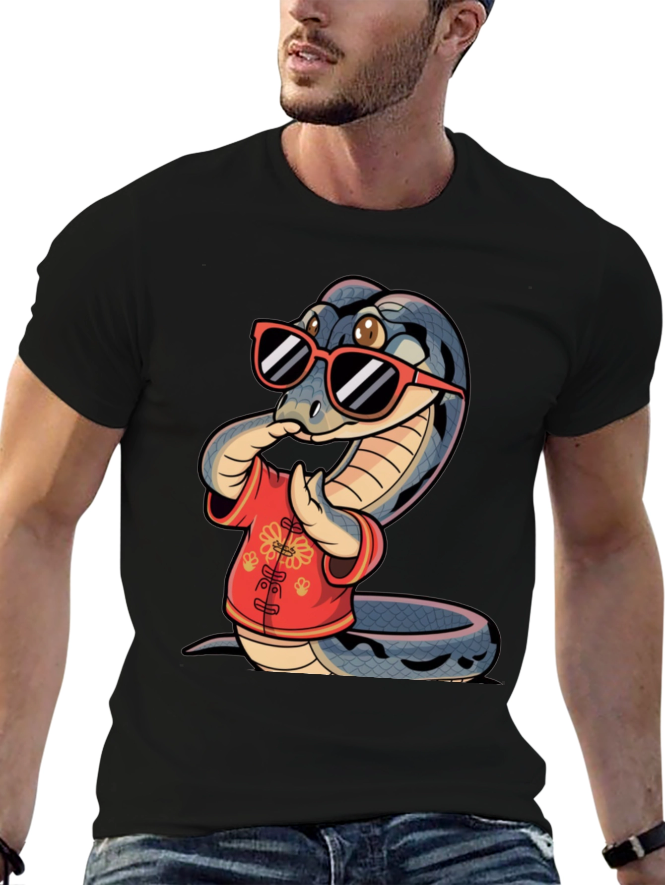 Cool Snake in Sunglasses Graphic Tee