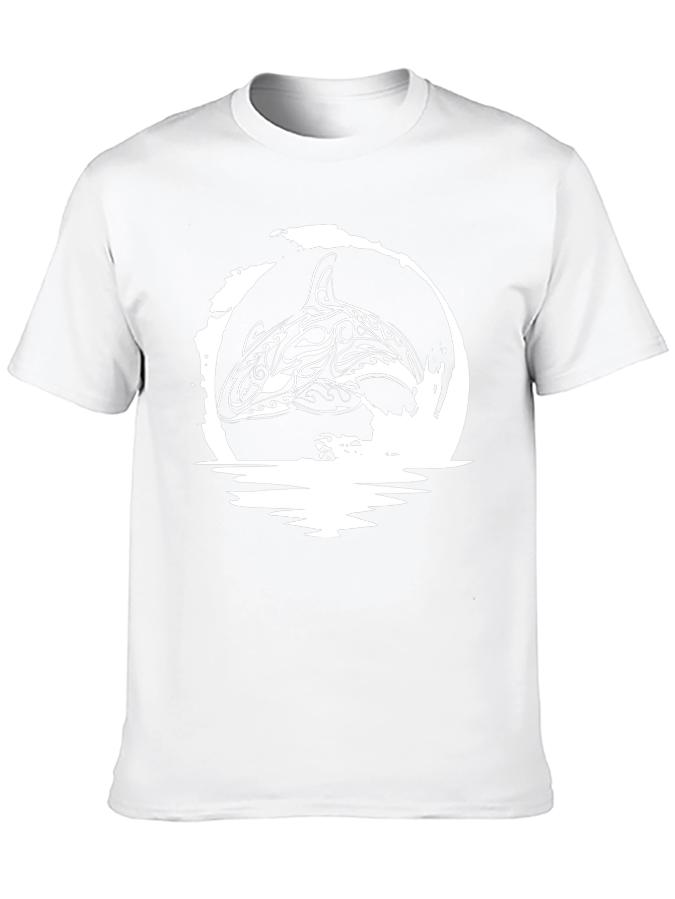 Orca Whale Tribal Design Black T-Shirt