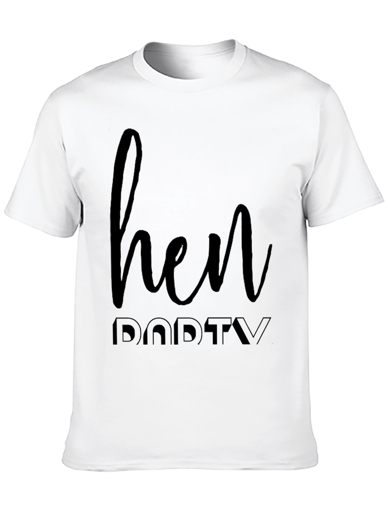 Hen Party Crew Tee - Black Graphic Print