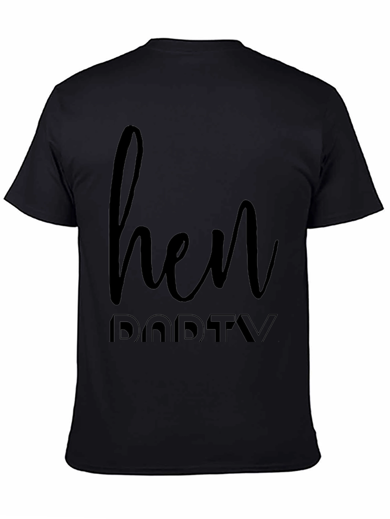 Hen Party Crew Tee - Black Graphic Print