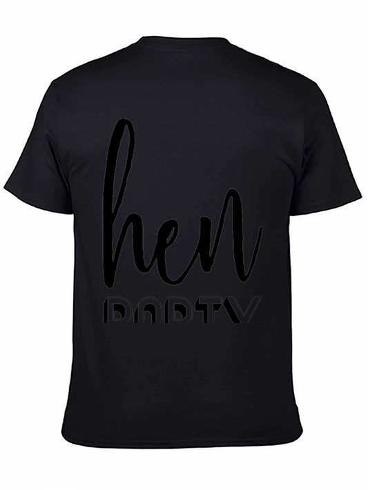 Hen Party Crew Tee - Black Graphic Print