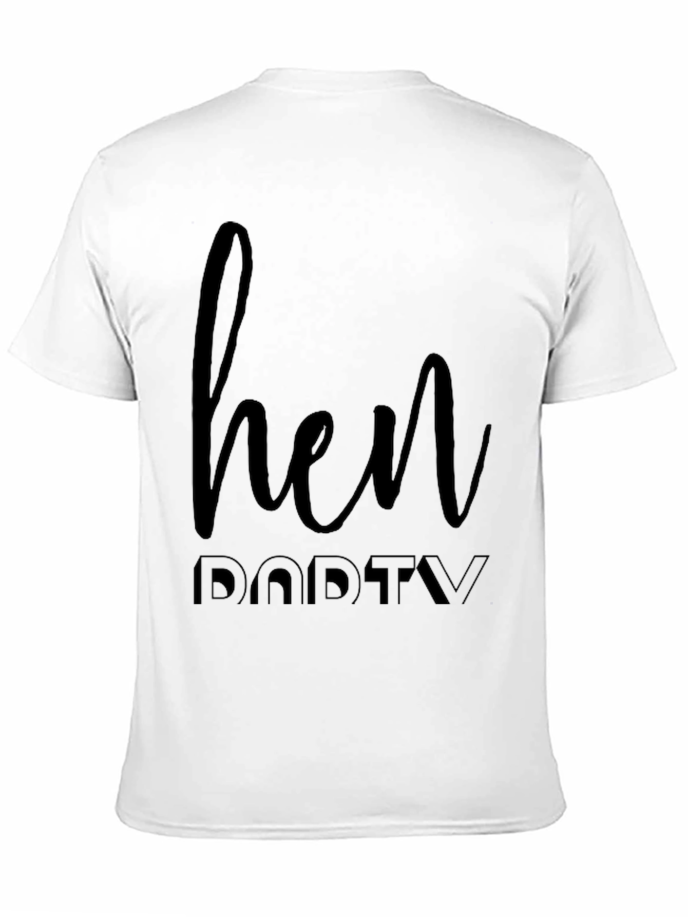 Hen Party Crew Tee - Black Graphic Print