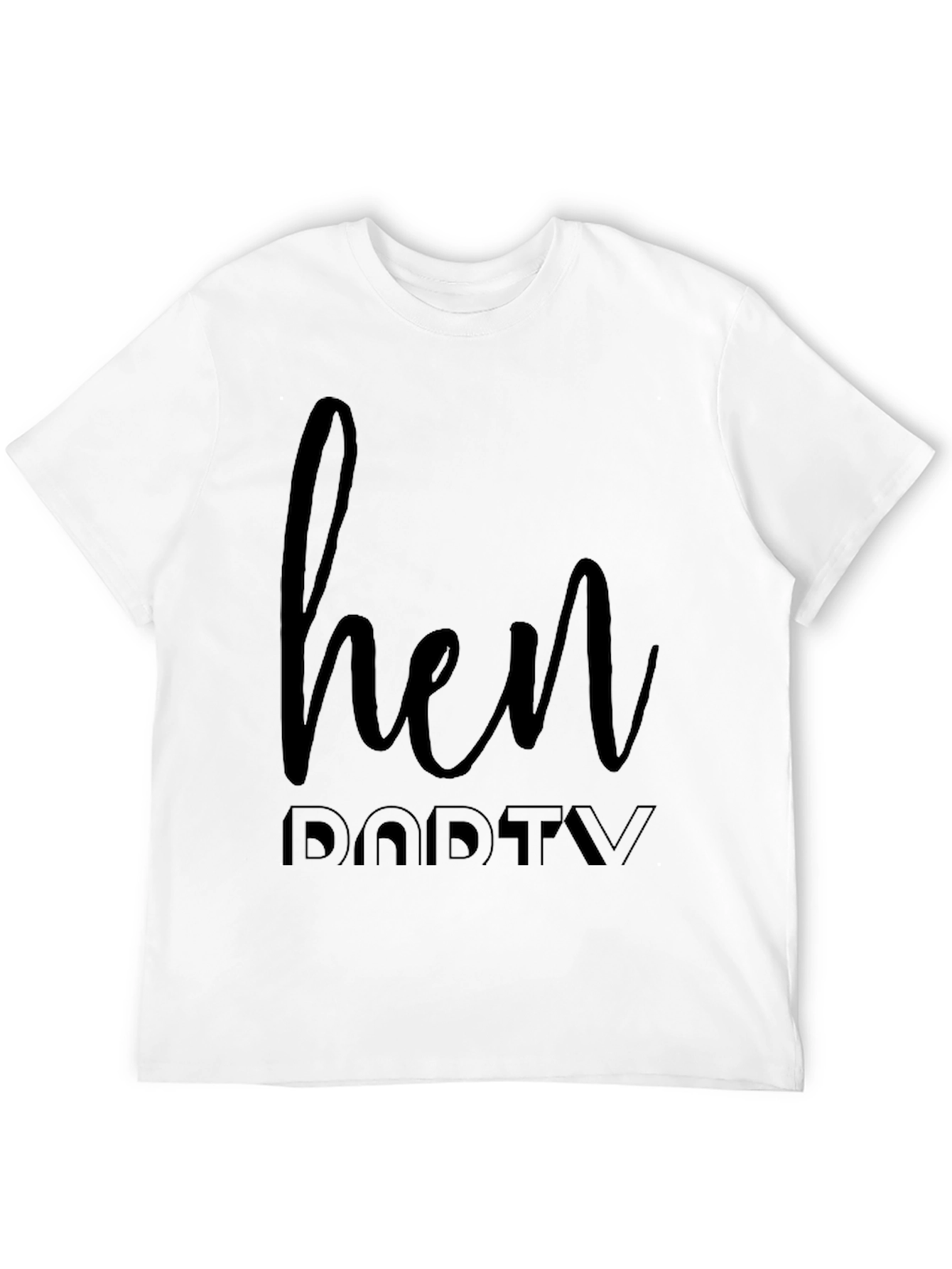 Hen Party Crew Tee - Black Graphic Print