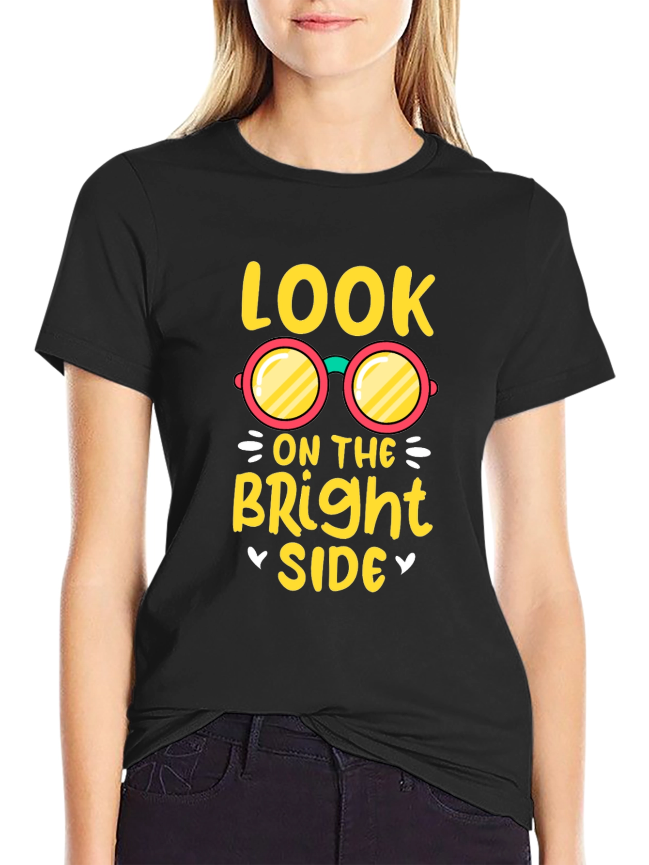 Look on the Bright Side Black T-Shirt