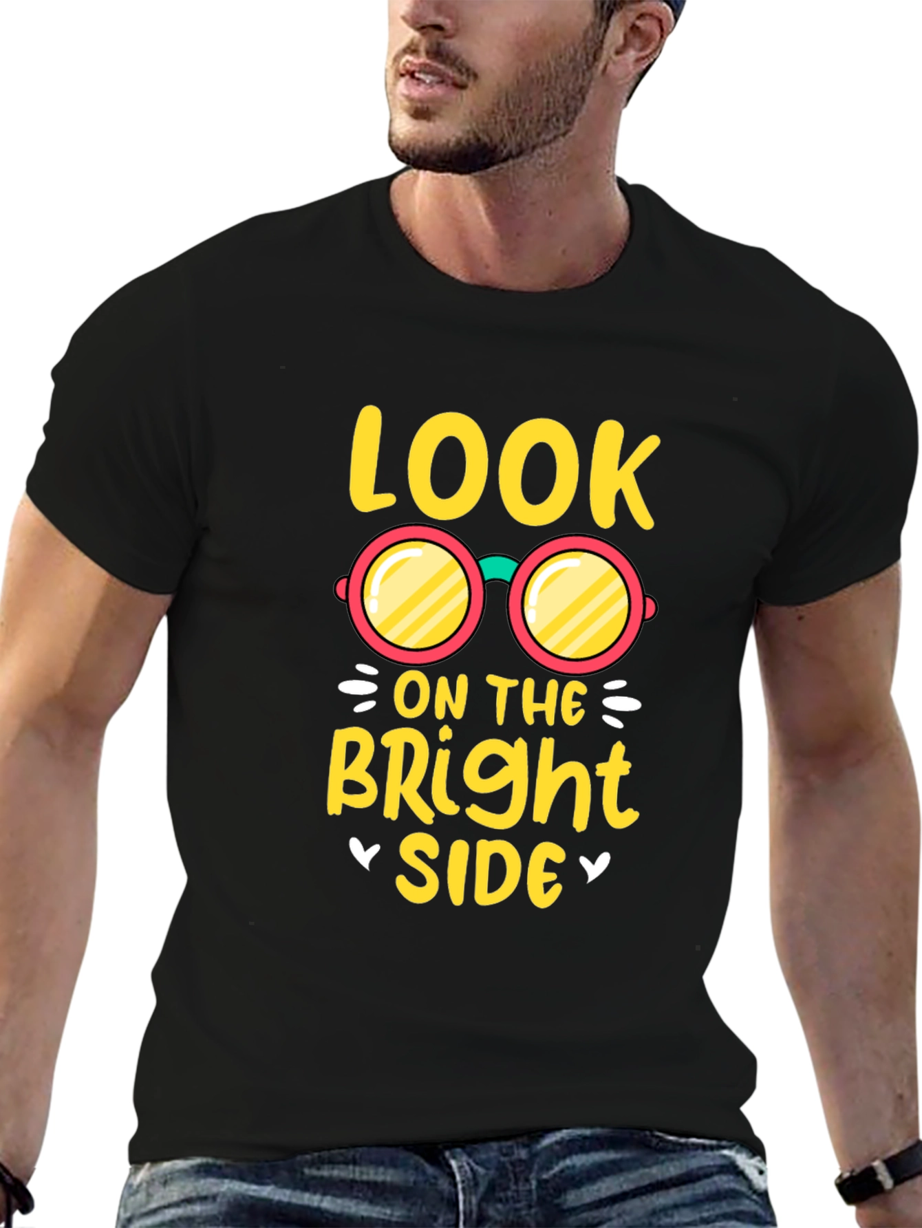 Look on the Bright Side Black T-Shirt
