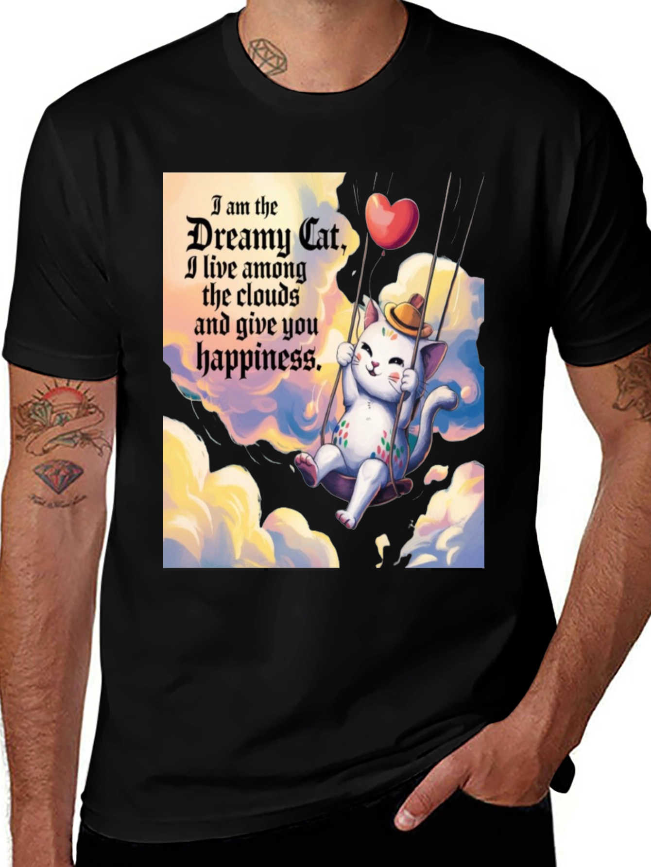 Dreamy Cat T-Shirt - Cloud Happiness