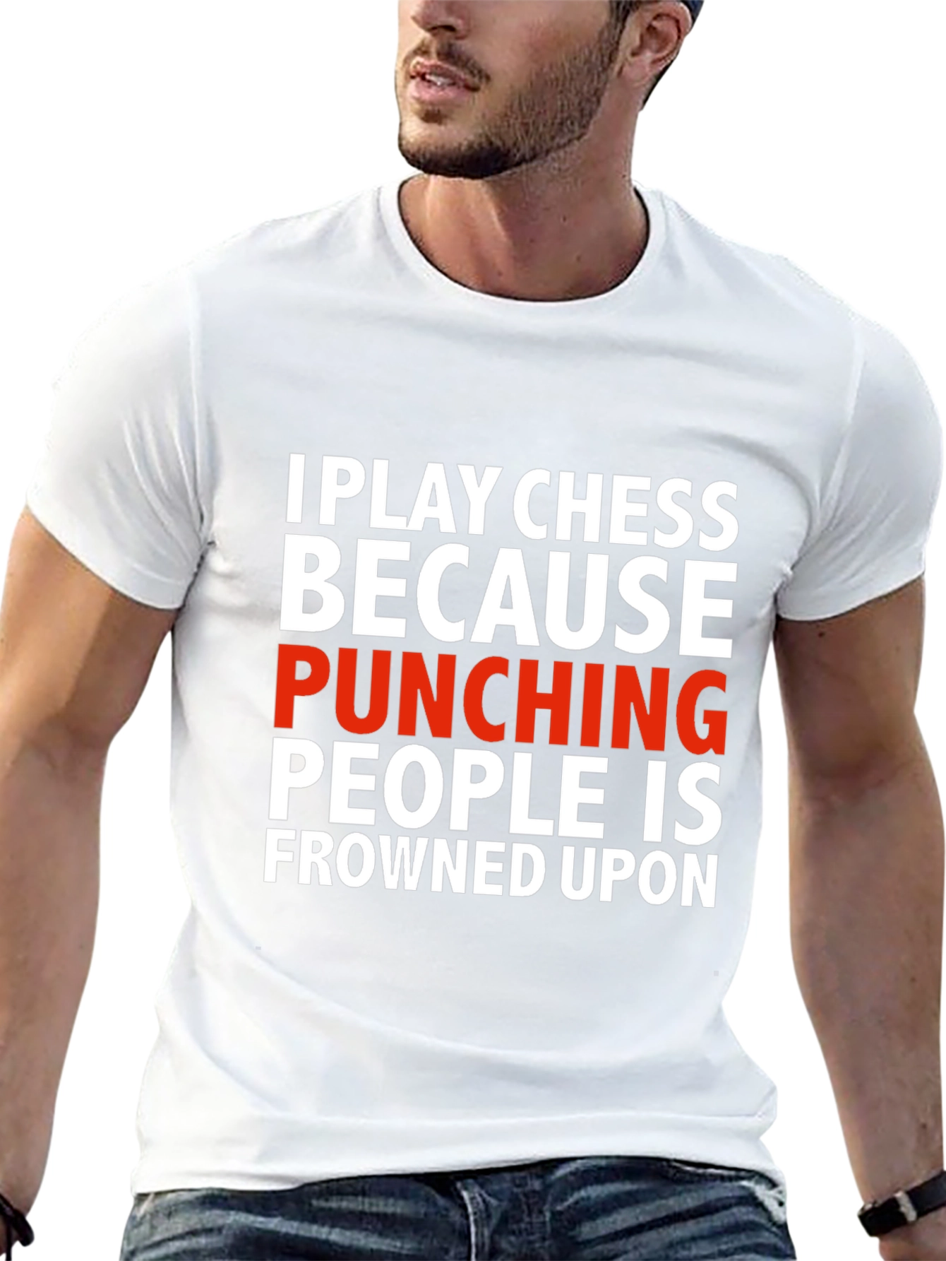 Chess Player T-Shirt - Punching People is Frowned Upon
