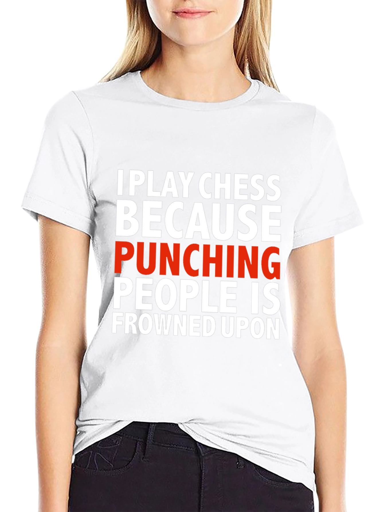 Chess Player T-Shirt - Punching People is Frowned Upon