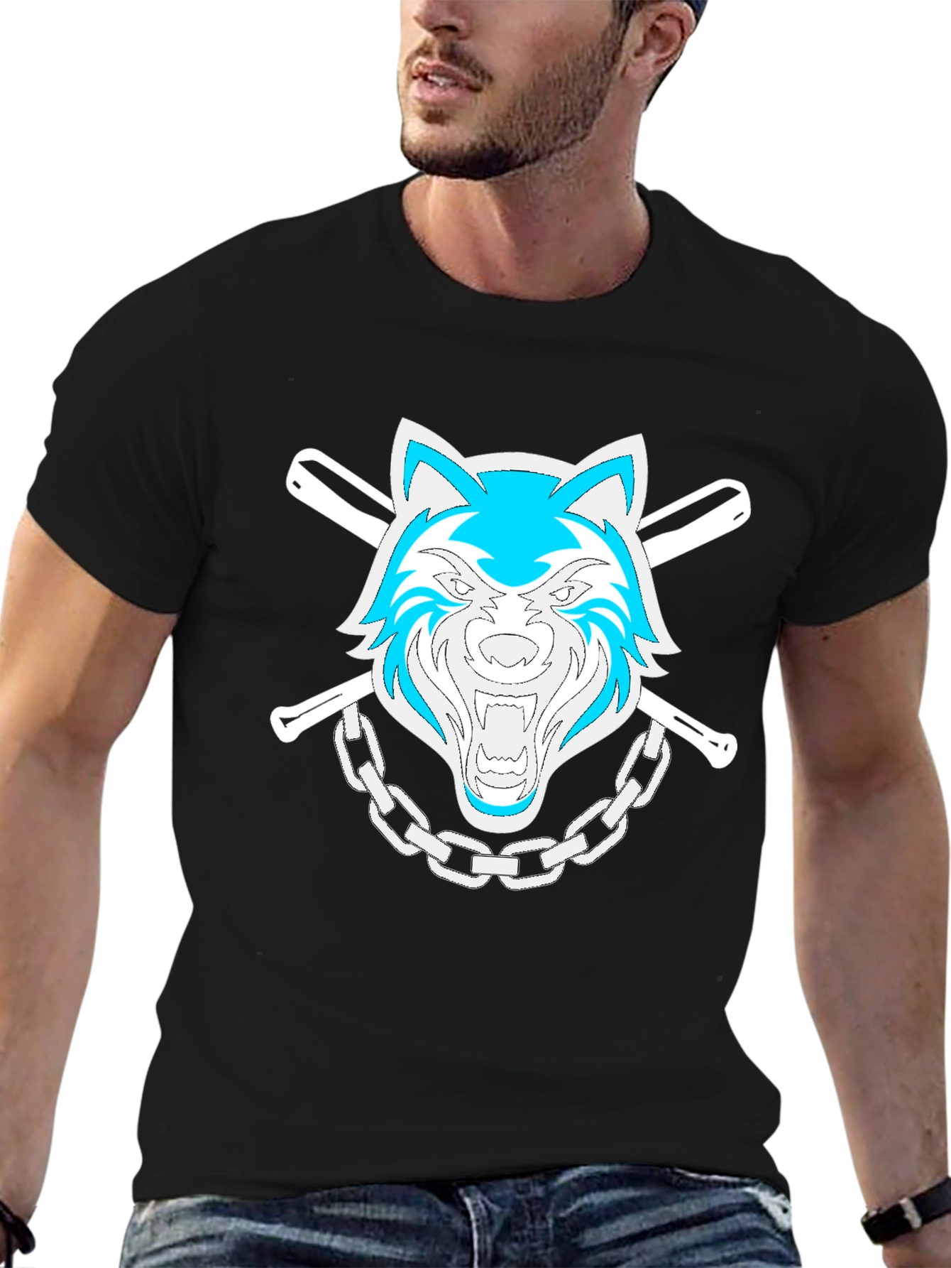 Wolf Pack Graphic Tee - Baseball Bats & Chain