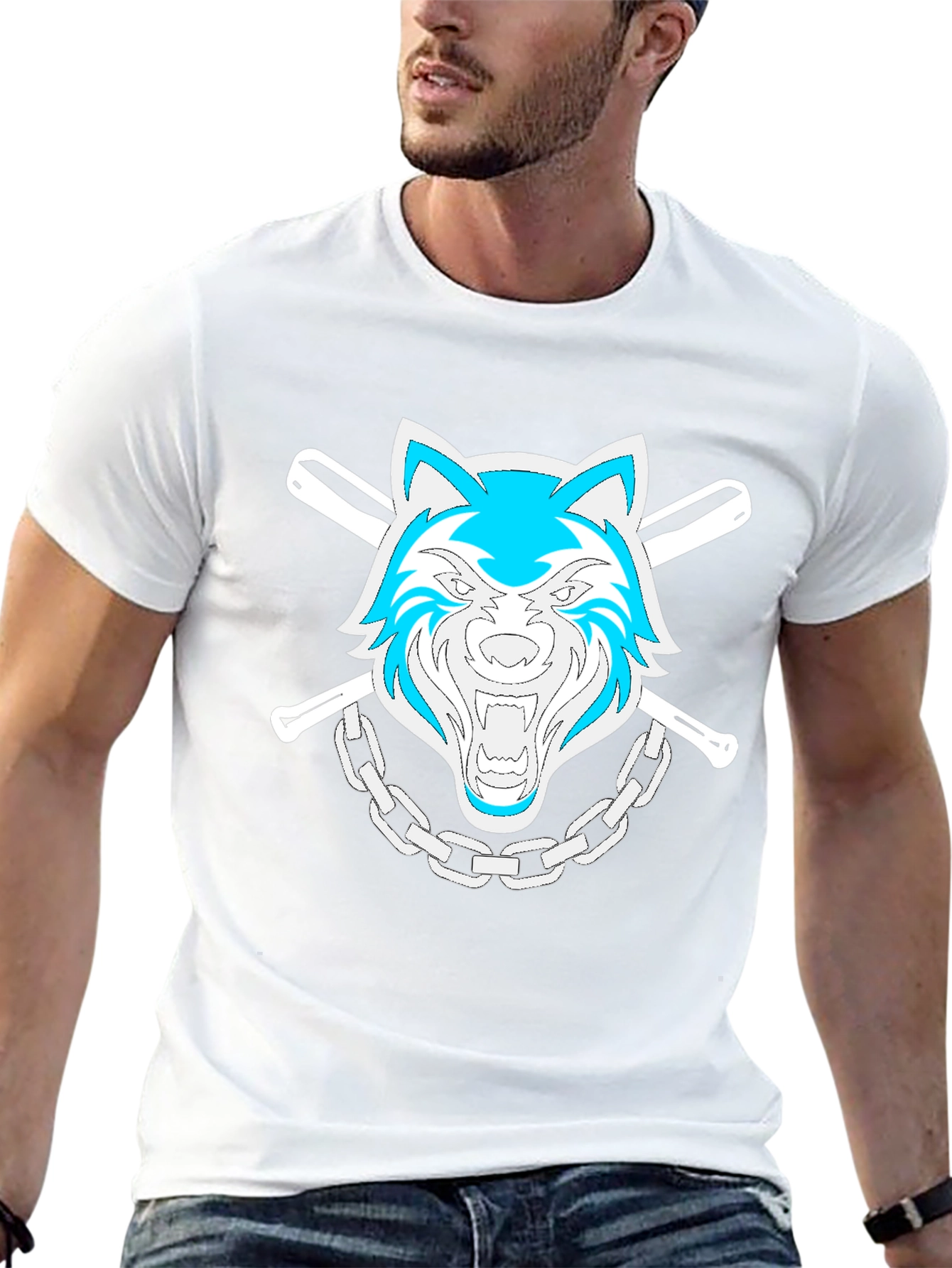 Wolf Pack Graphic Tee - Baseball Bats & Chain