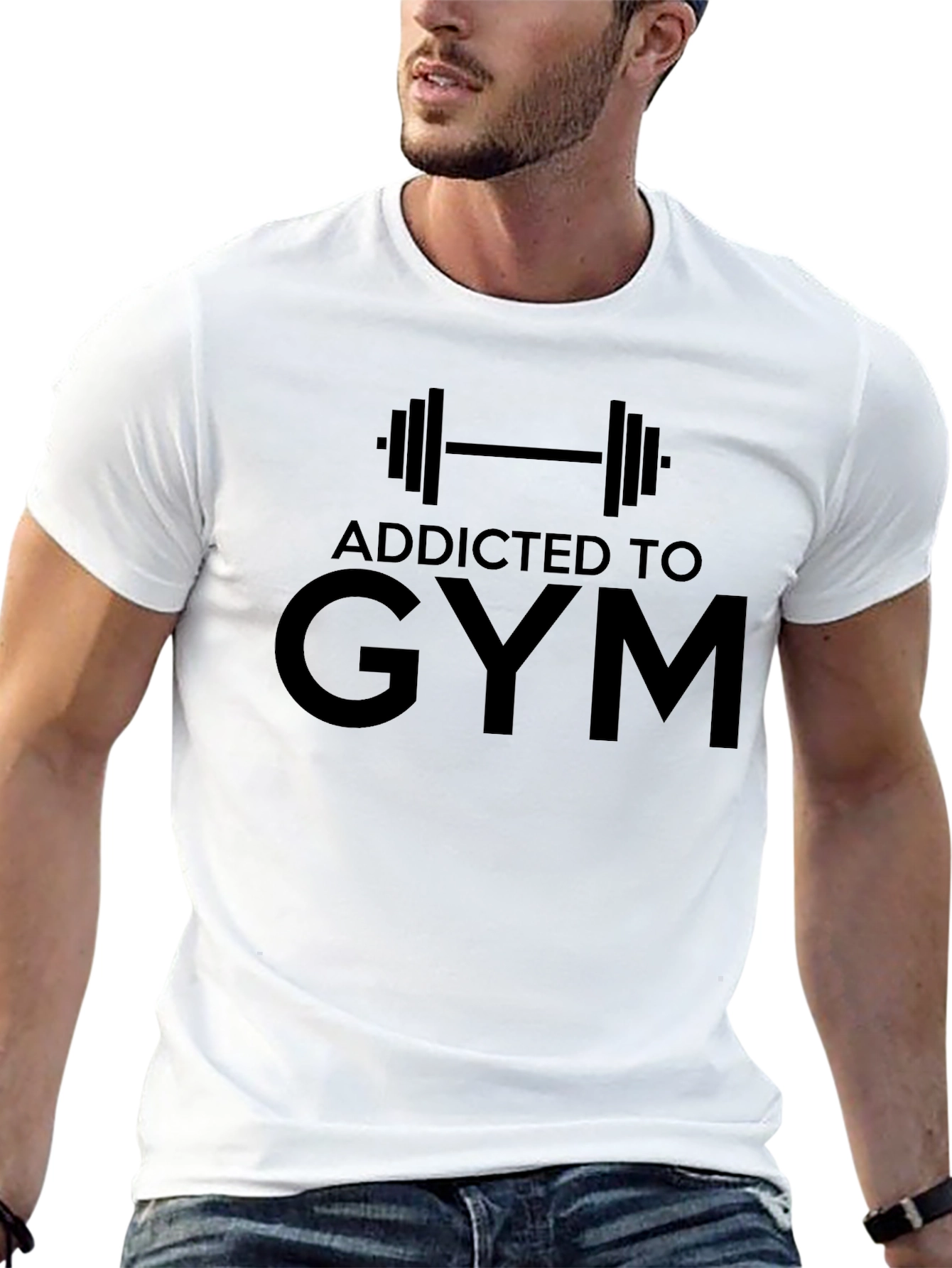 Addicted to Gym Black T-Shirt