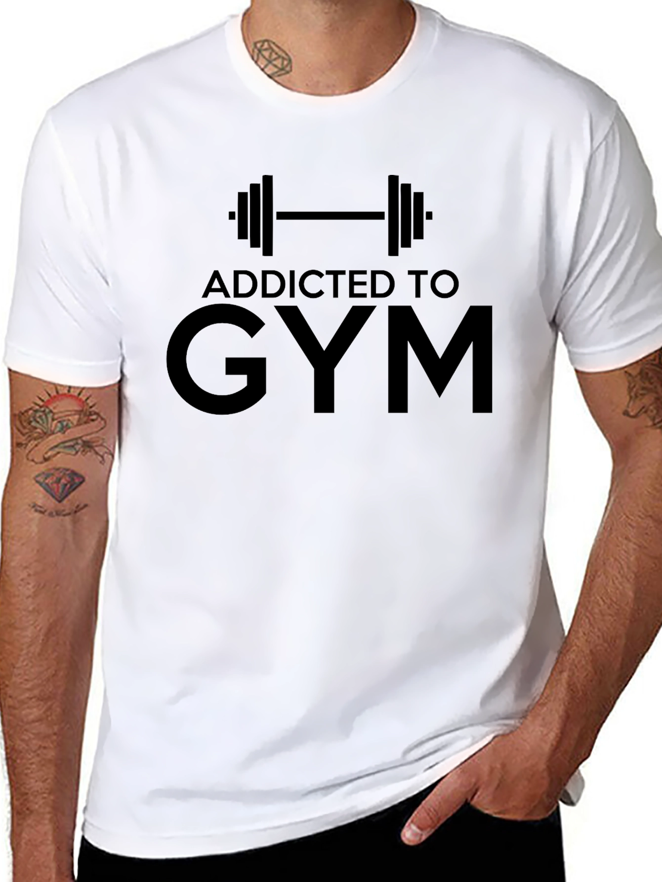 Addicted to Gym Black T-Shirt
