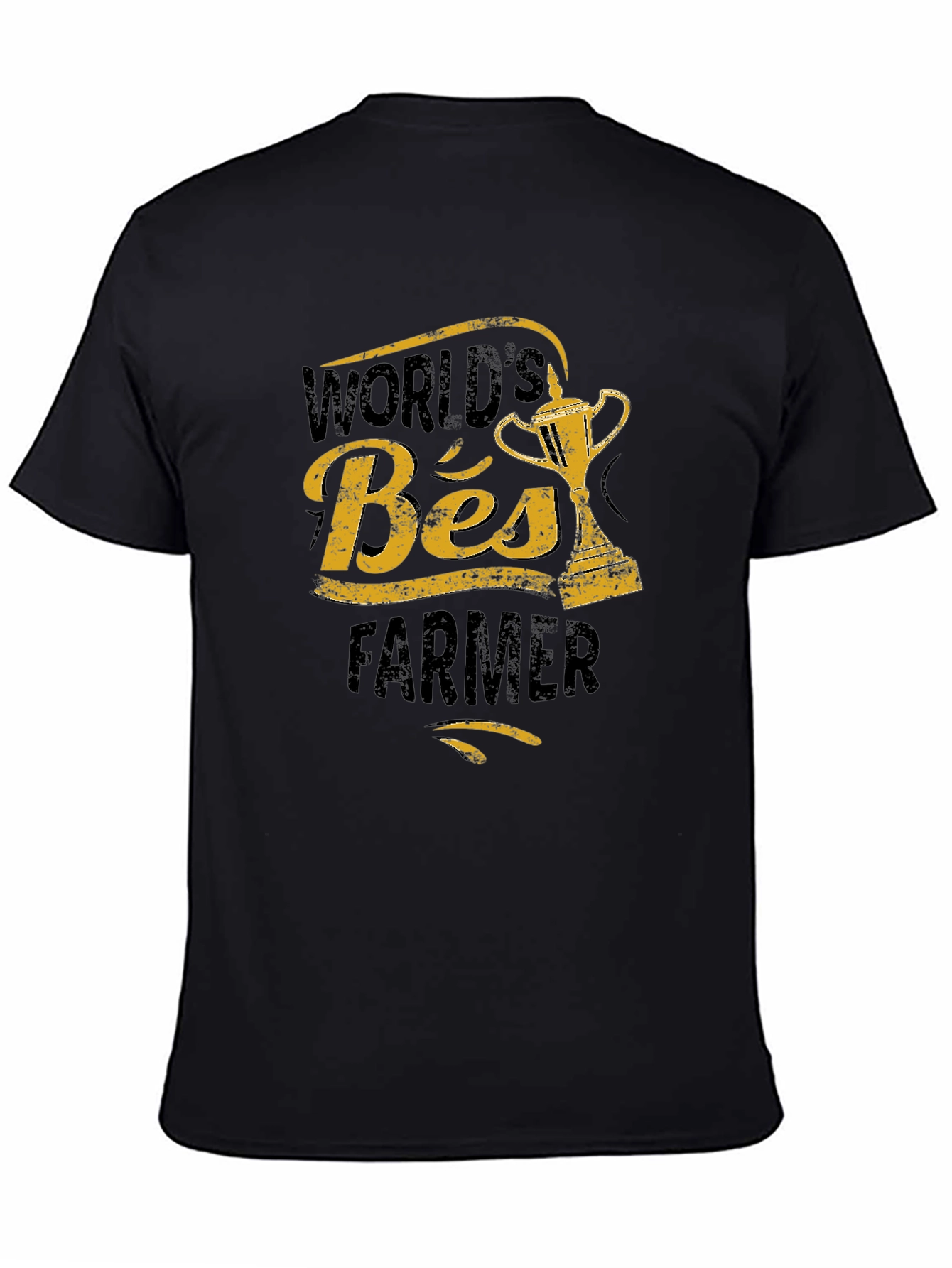 Worlds Best Farmer Graphic T-Shirt - Black
