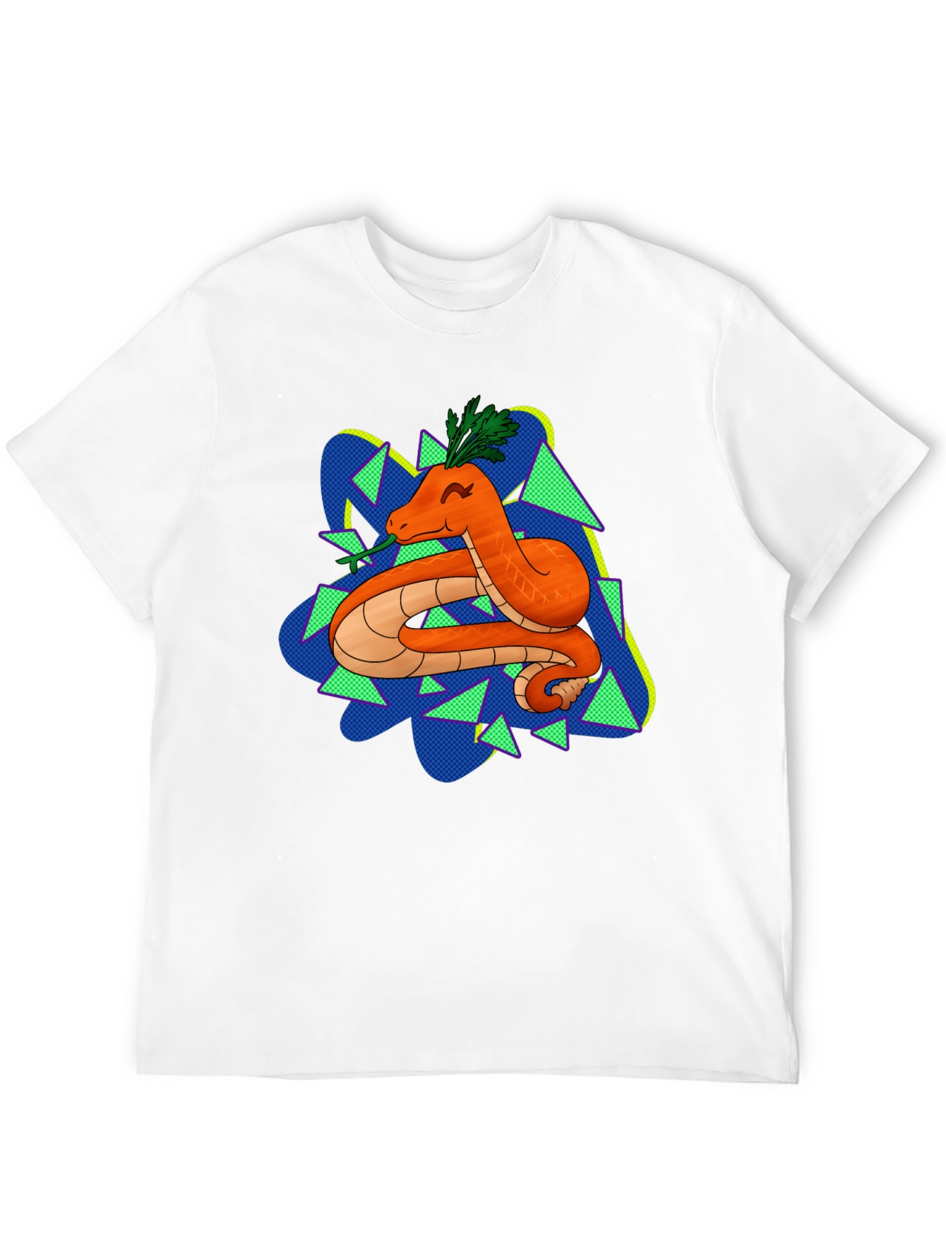 Carrot Snake Graphic T-Shirt - Quirky & Fun Design