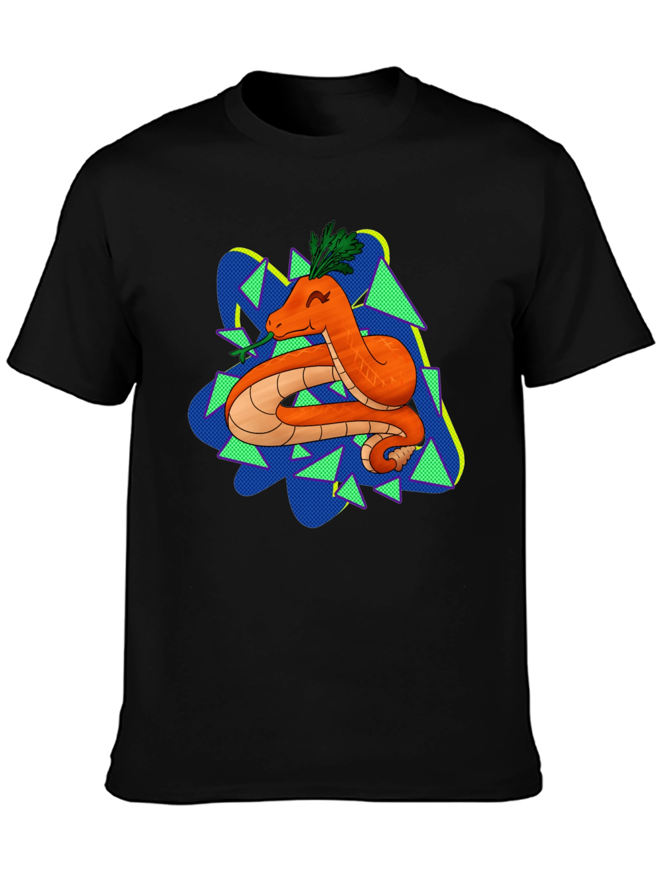 Carrot Snake Graphic T-Shirt - Quirky & Fun Design