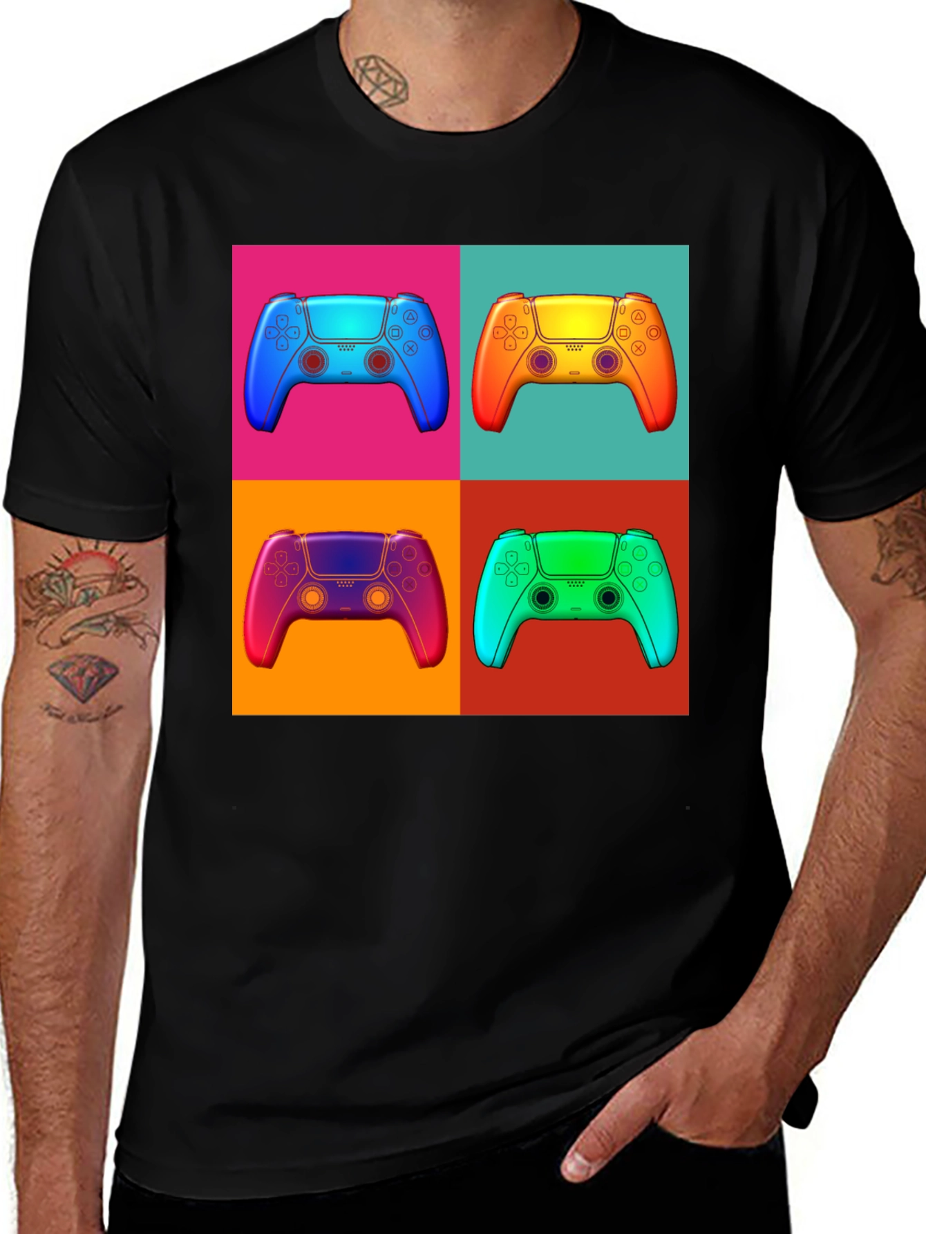Retro Game Controller T-Shirt - Pop Art Gamer Tee
