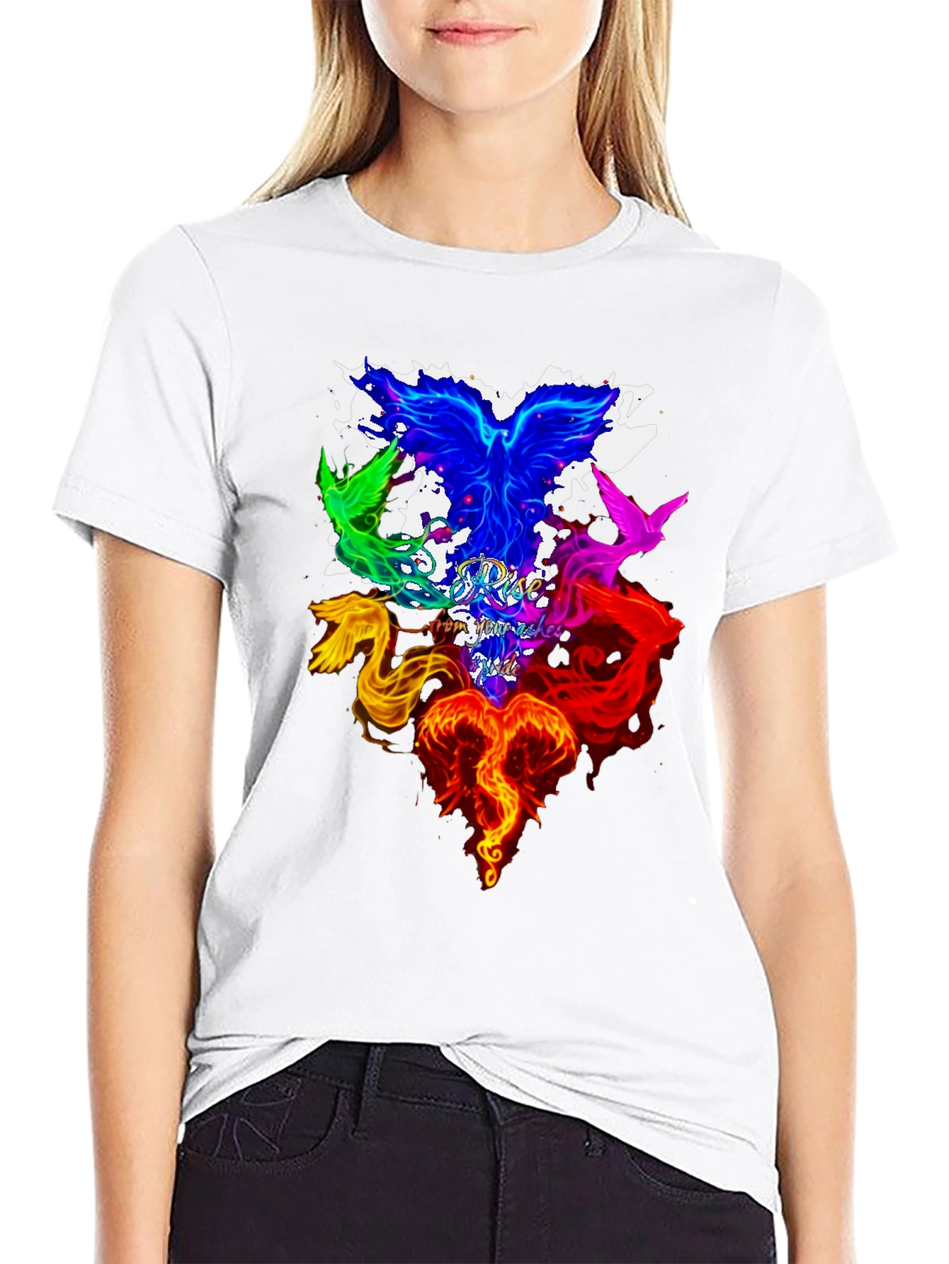Phoenix Firebird Rise From Ashes Graphic T-Shirt
