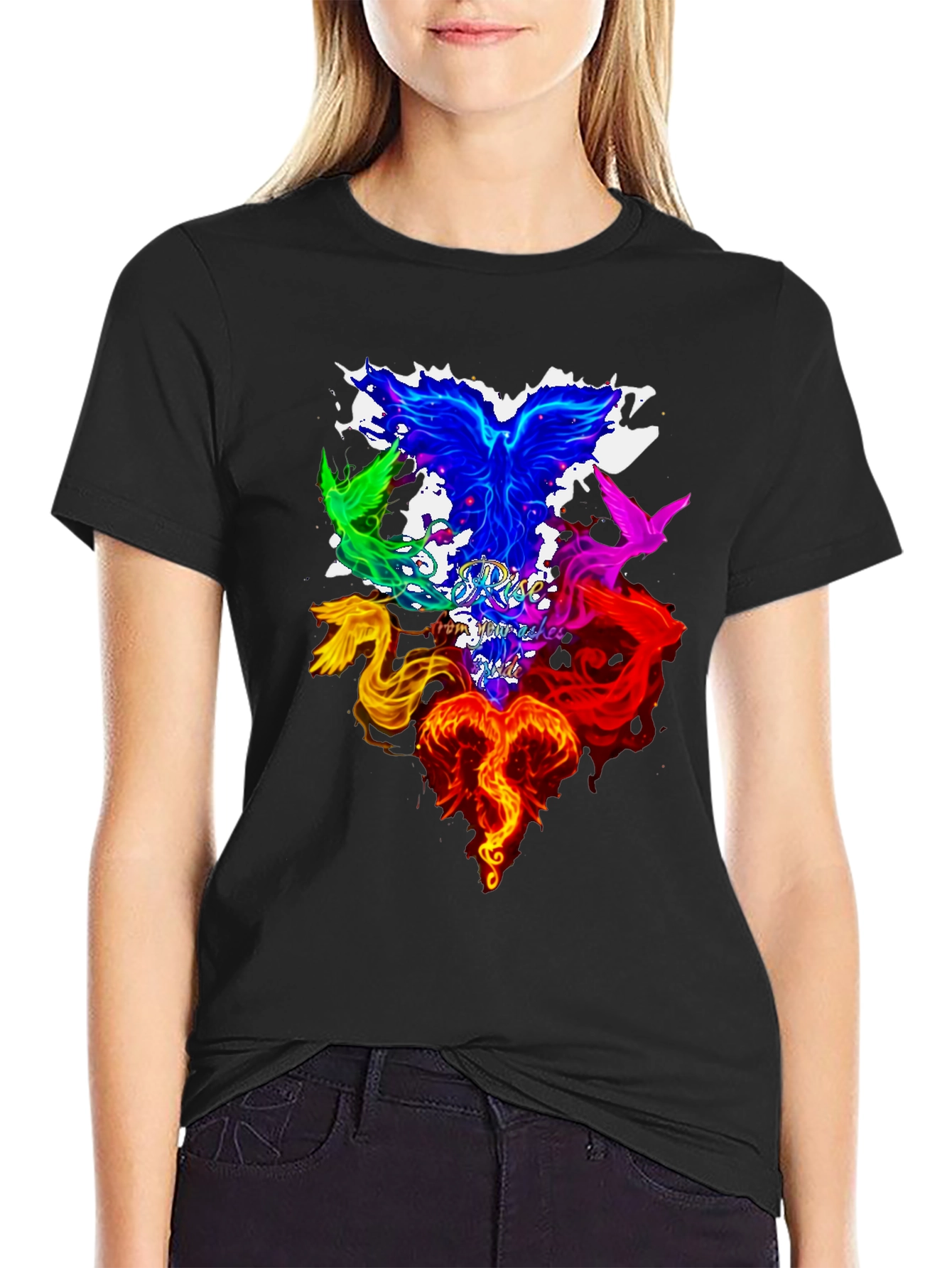 Phoenix Firebird Rise From Ashes Graphic T-Shirt