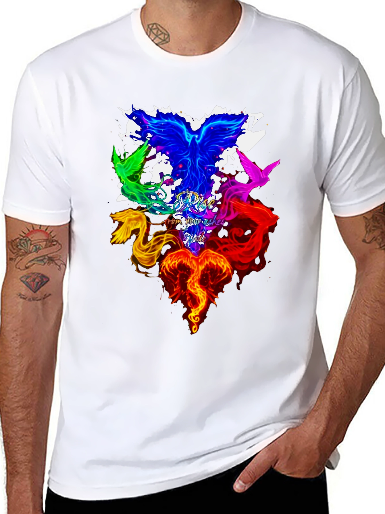 Phoenix Firebird Rise From Ashes Graphic T-Shirt