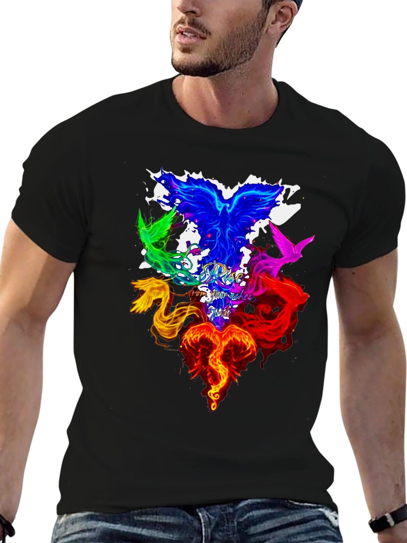 Phoenix Firebird Rise From Ashes Graphic T-Shirt