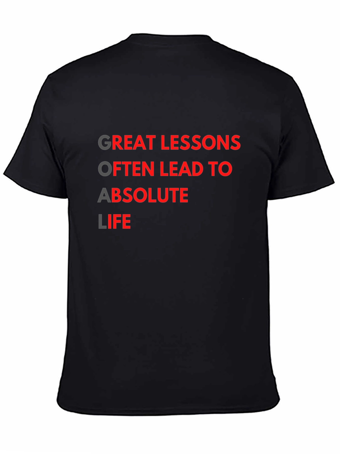 Motivational Goal Getter Black T-Shirt