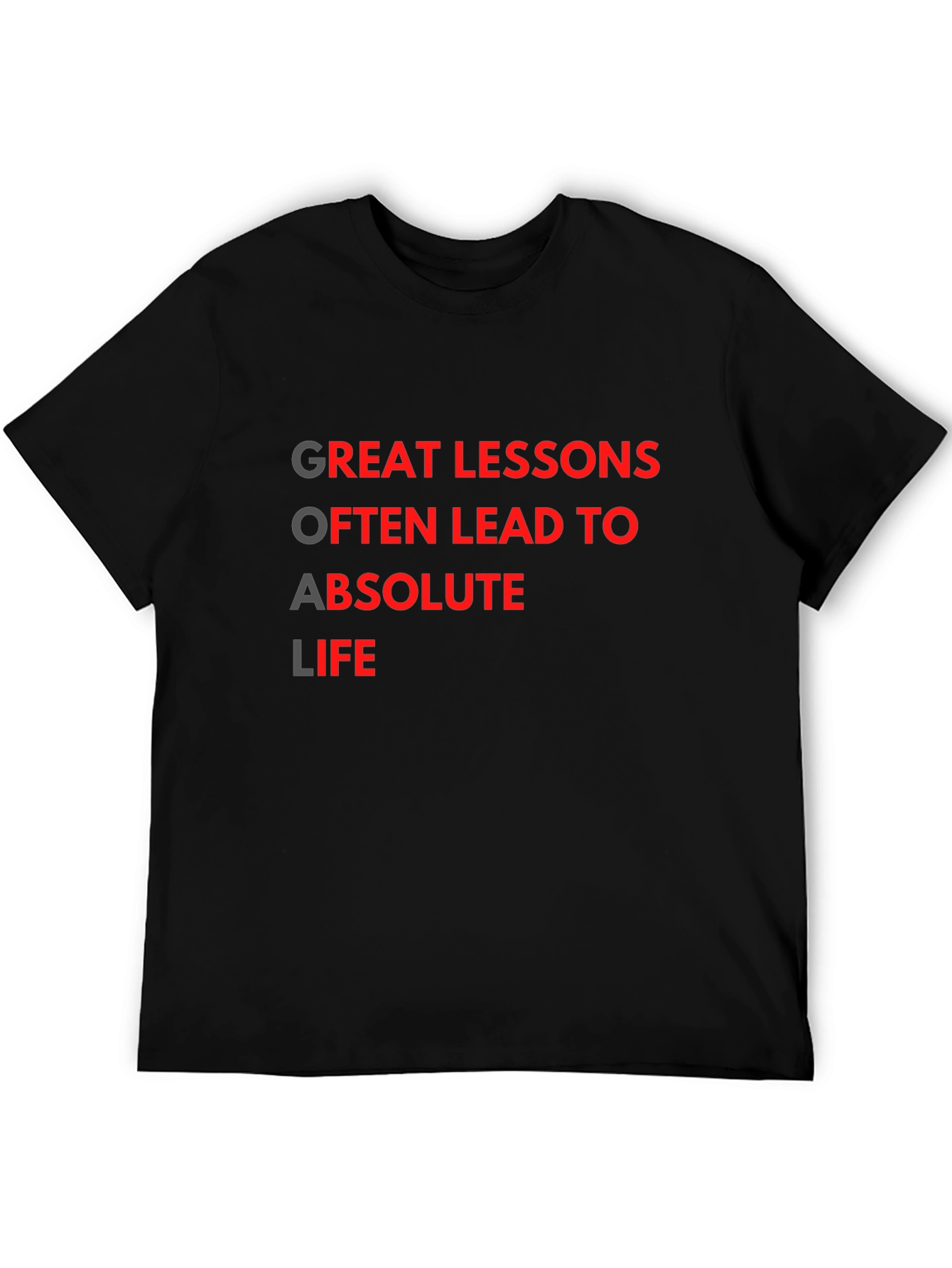 Motivational Goal Getter Black T-Shirt