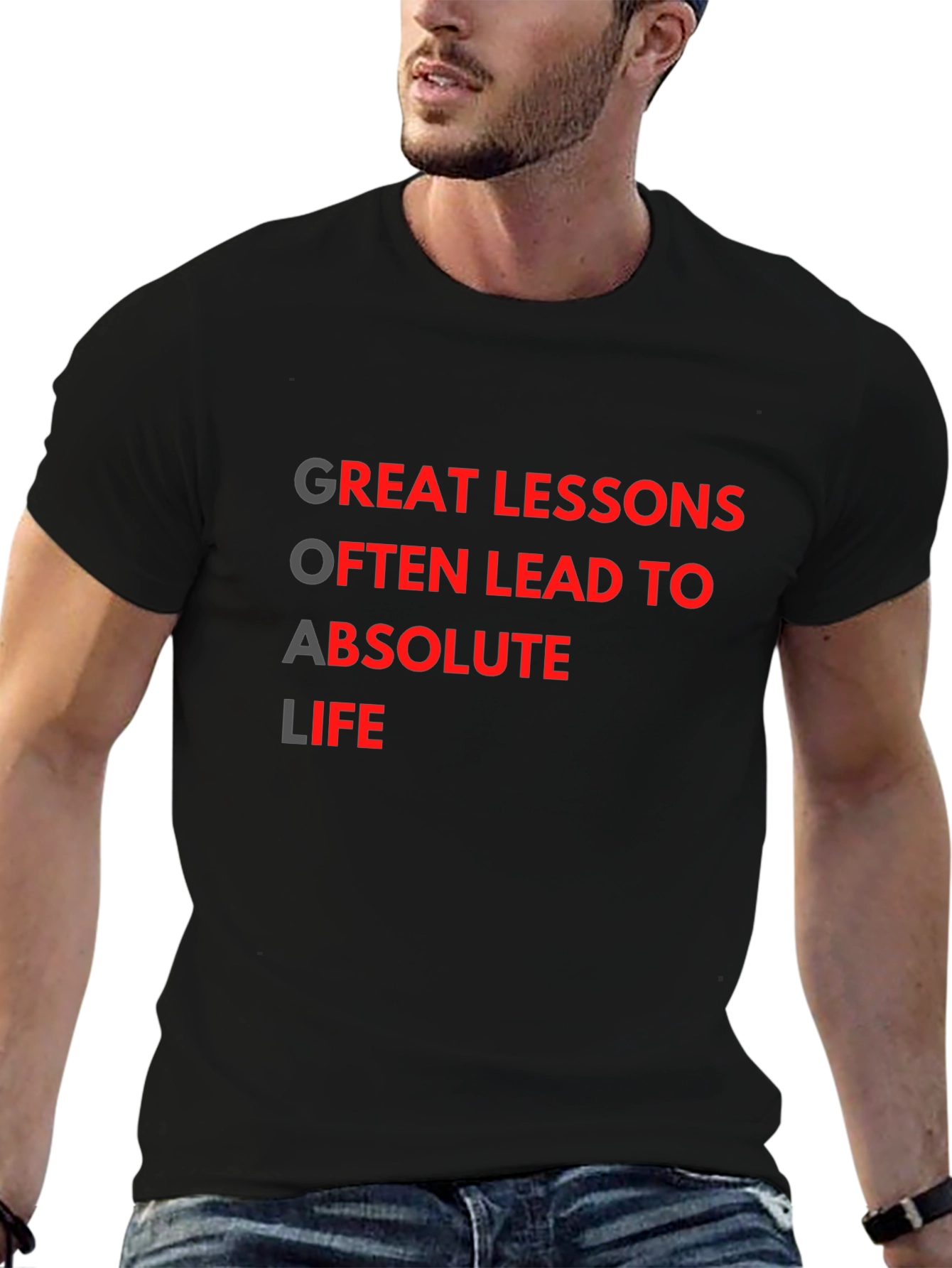 Motivational Goal Getter Black T-Shirt