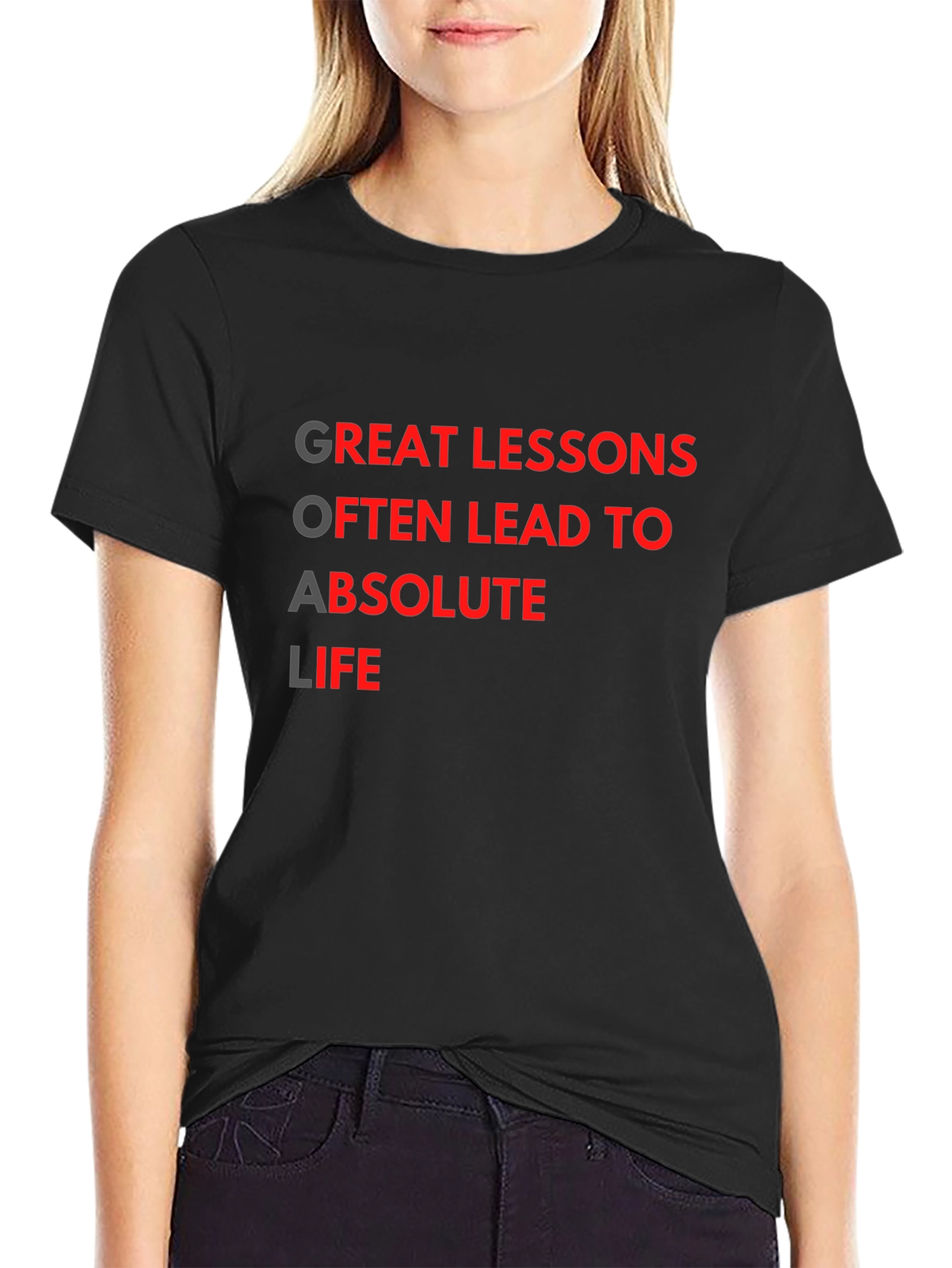 Motivational Goal Getter Black T-Shirt