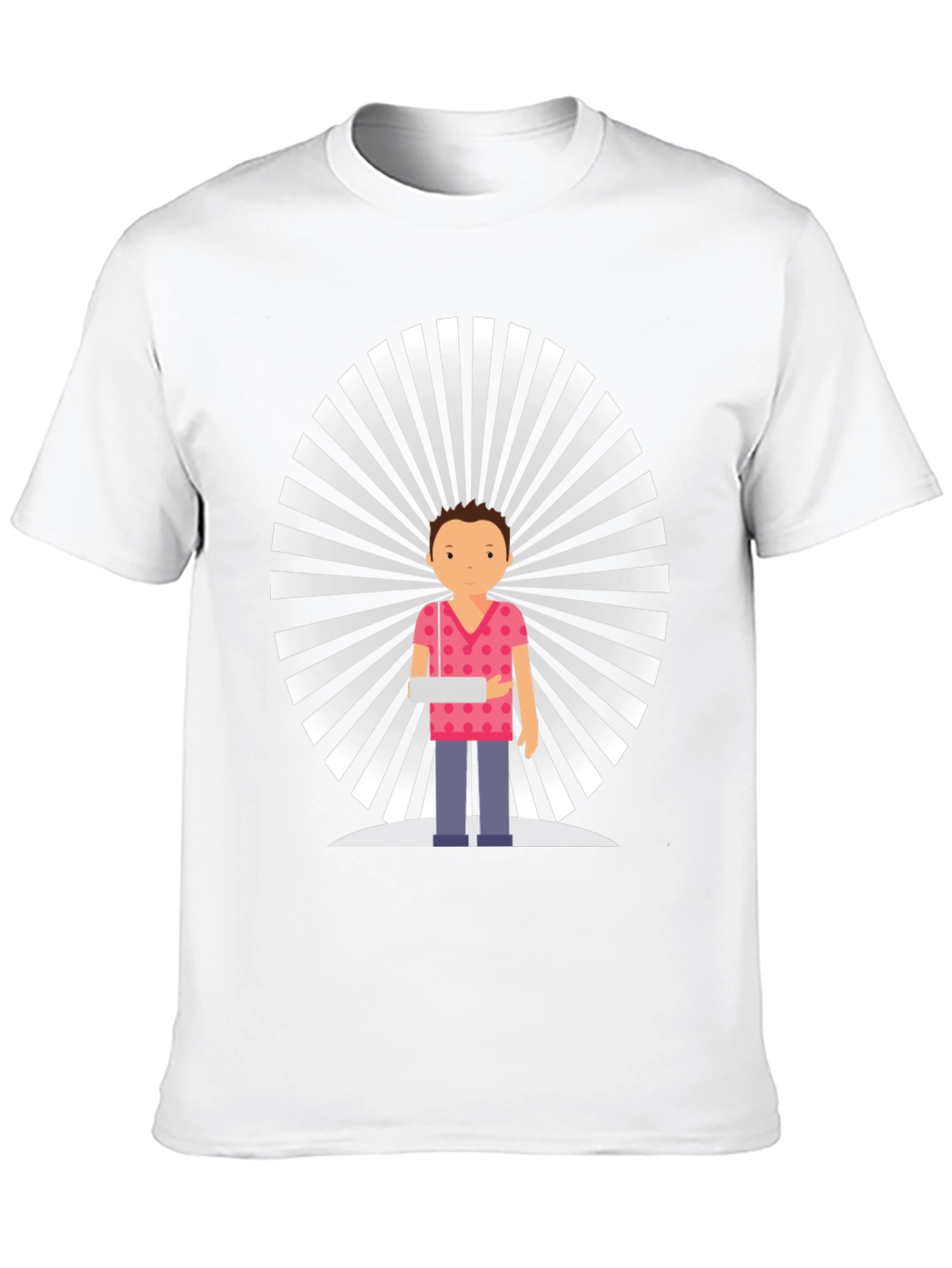 Graphic Cartoon Man Black T-Shirt