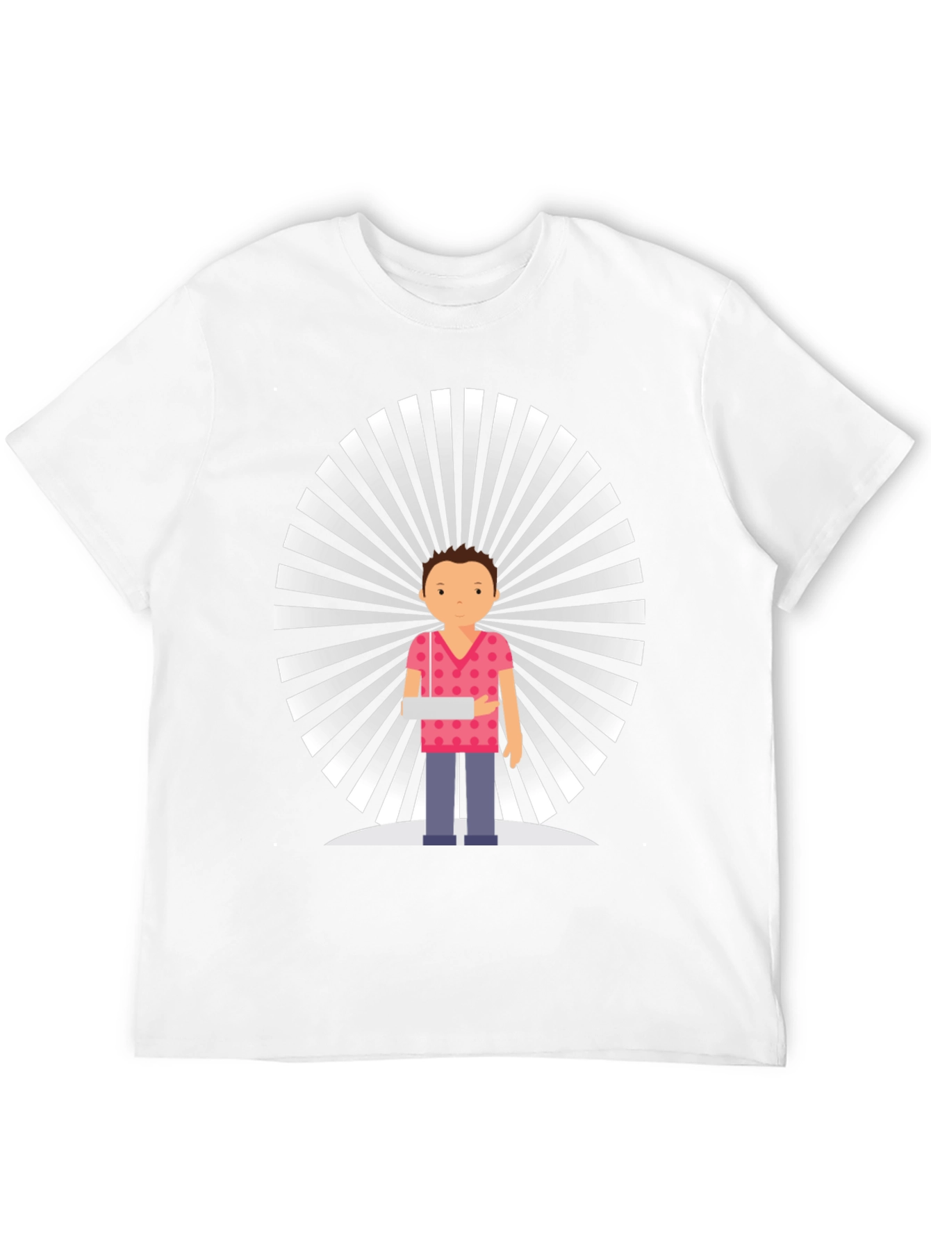 Graphic Cartoon Man Black T-Shirt