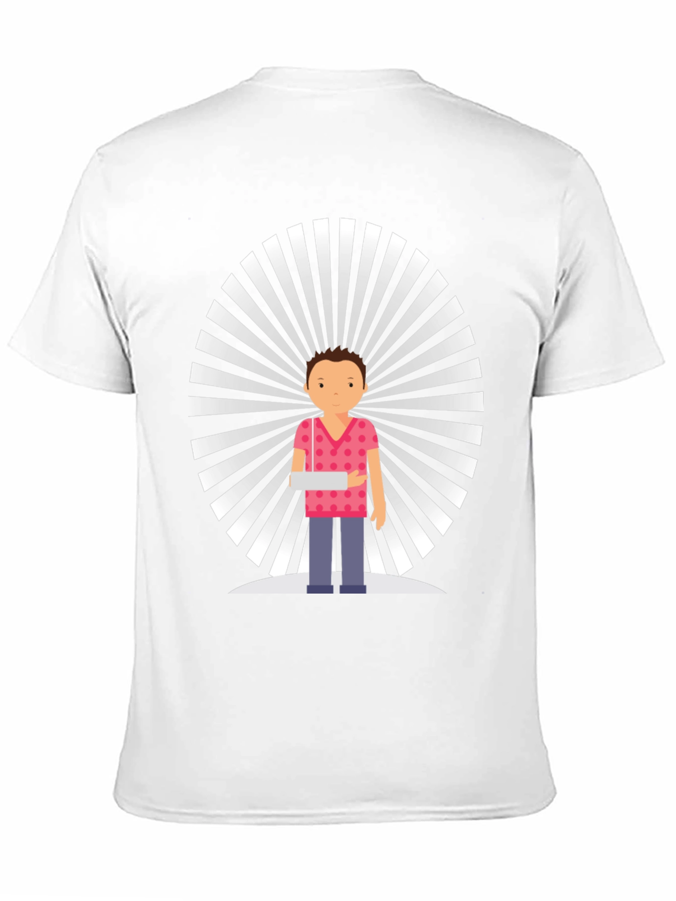 Graphic Cartoon Man Black T-Shirt