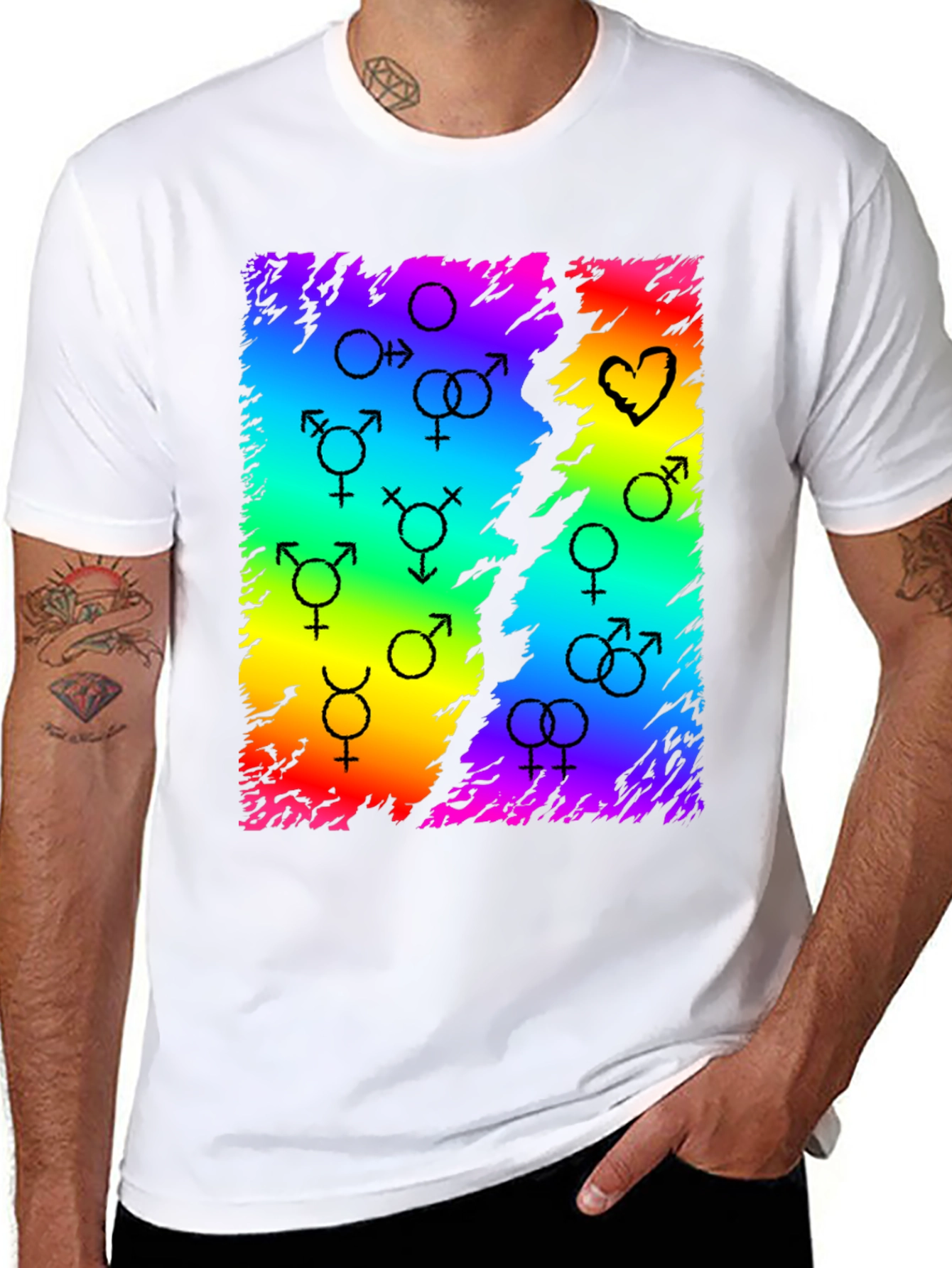 Rainbow Pride Symbol Graphic Tee