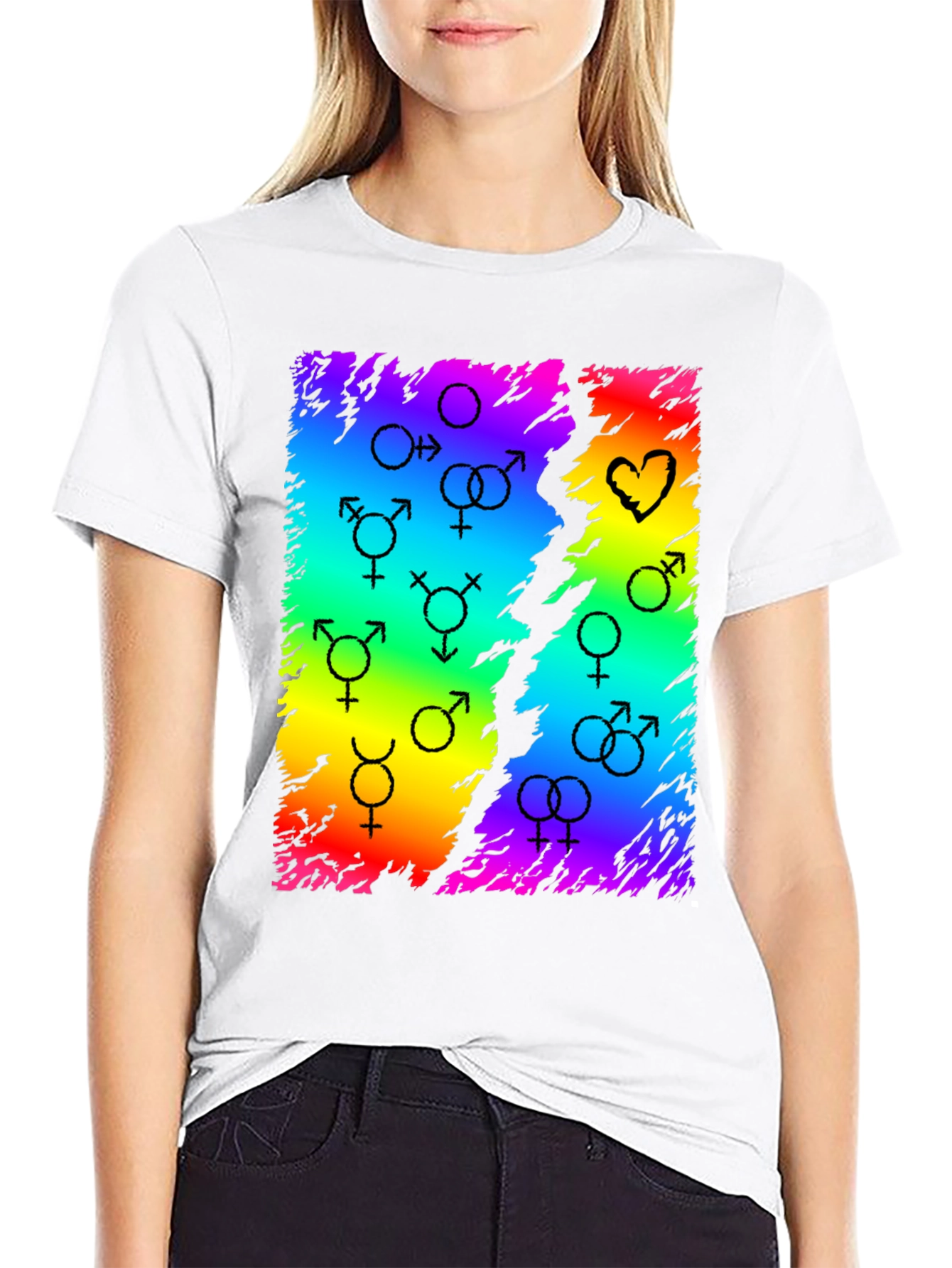 Rainbow Pride Symbol Graphic Tee