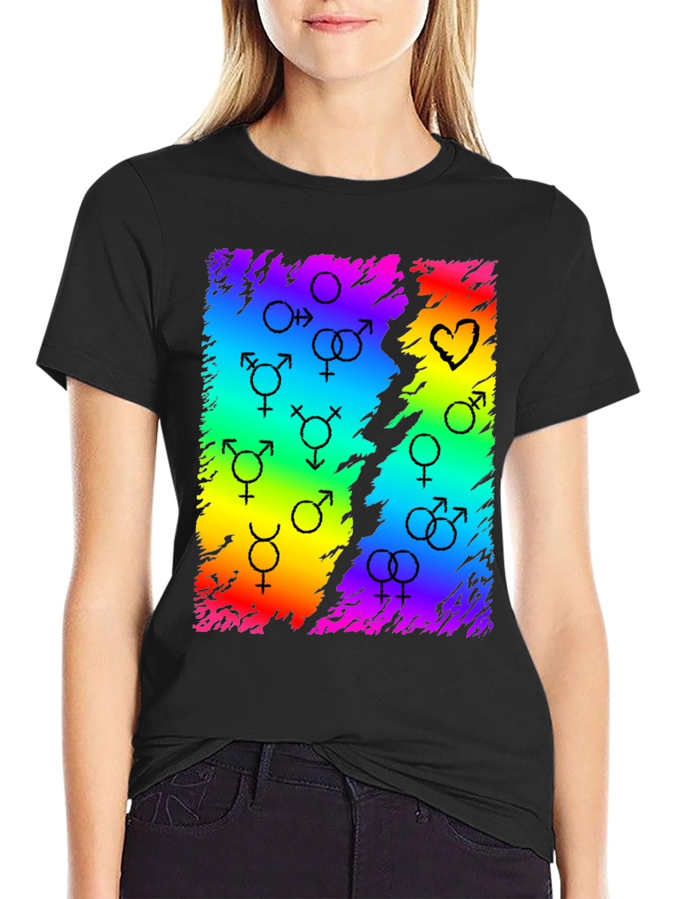 Rainbow Pride Symbol Graphic Tee