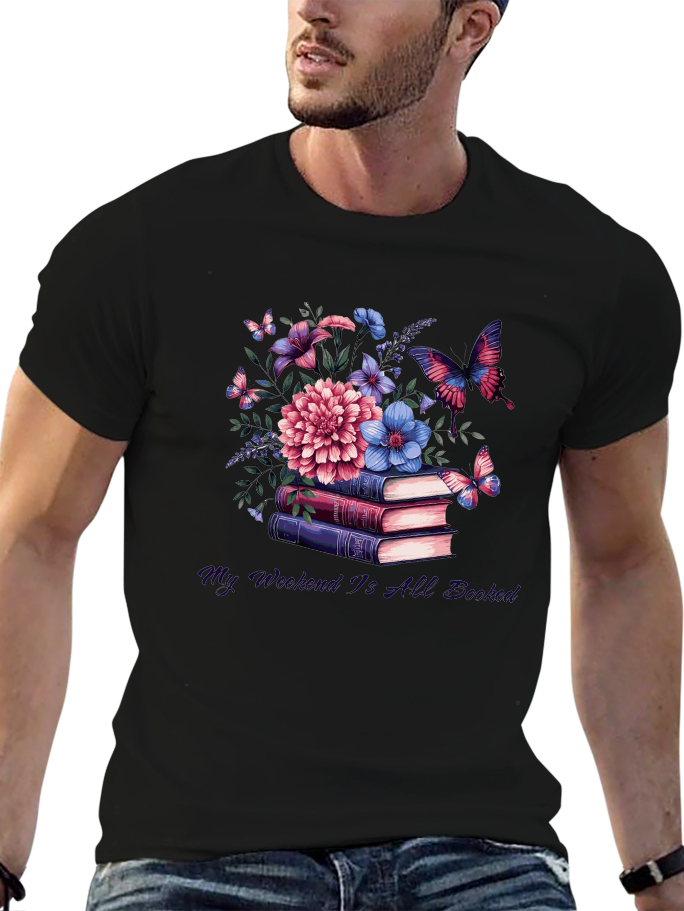 Floral Books T-Shirt - Weekend Reading