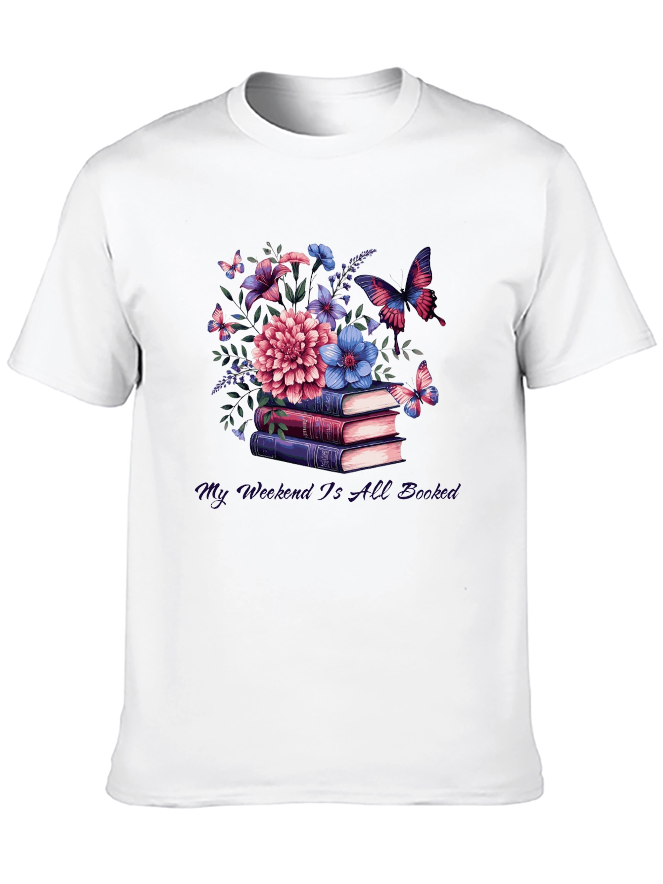 Floral Books T-Shirt - Weekend Reading