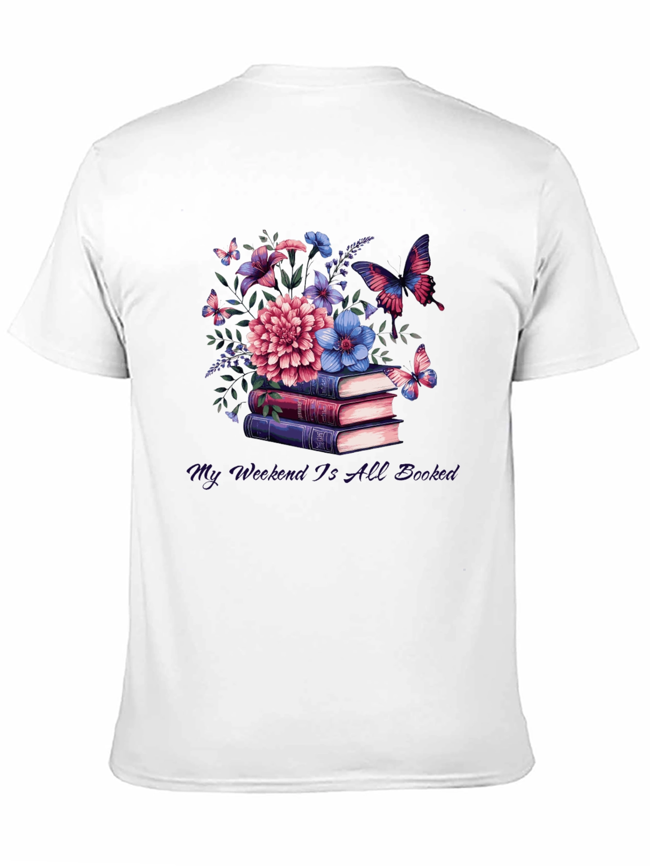 Floral Books T-Shirt - Weekend Reading