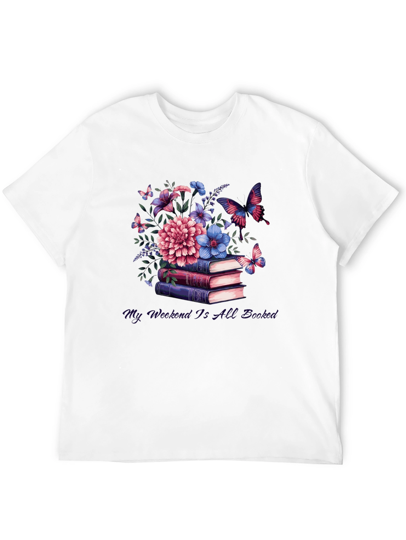 Floral Books T-Shirt - Weekend Reading