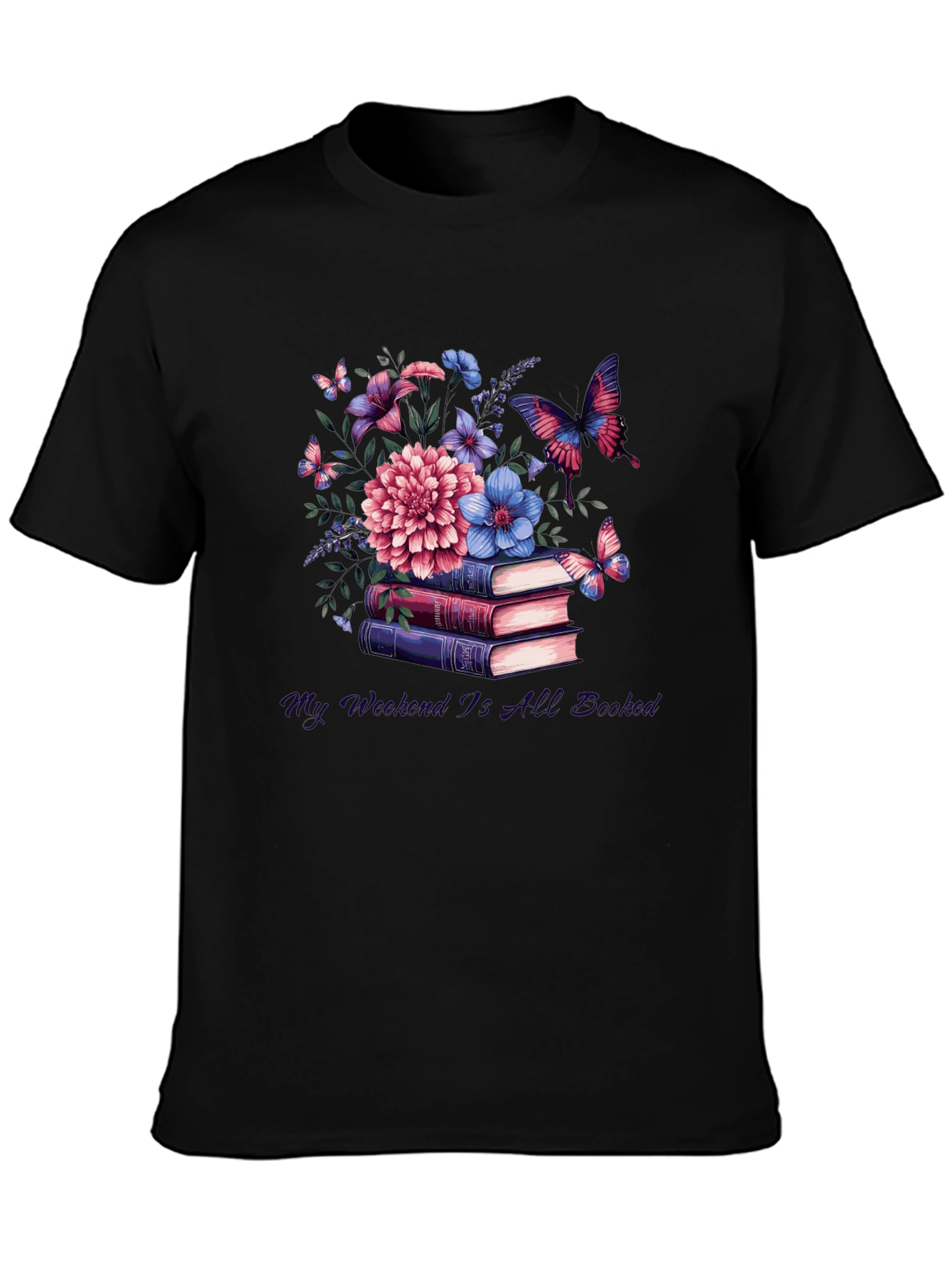 Floral Books T-Shirt - Weekend Reading