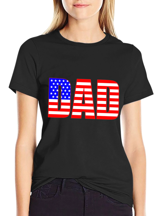 American Flag Dad T-Shirt - Patriotic Fathers Day Gift