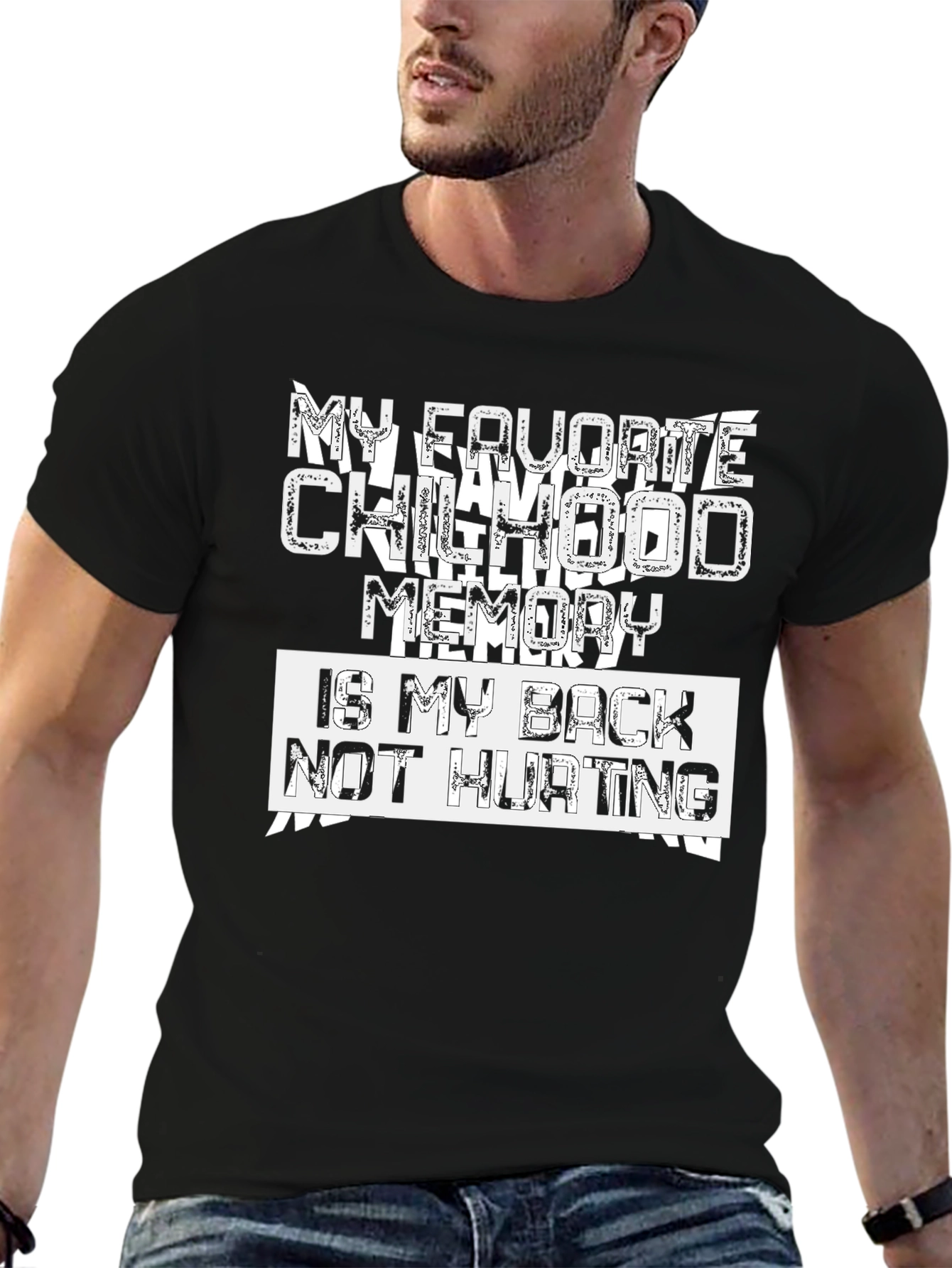 Funny Back Pain Childhood Memory T-Shirt