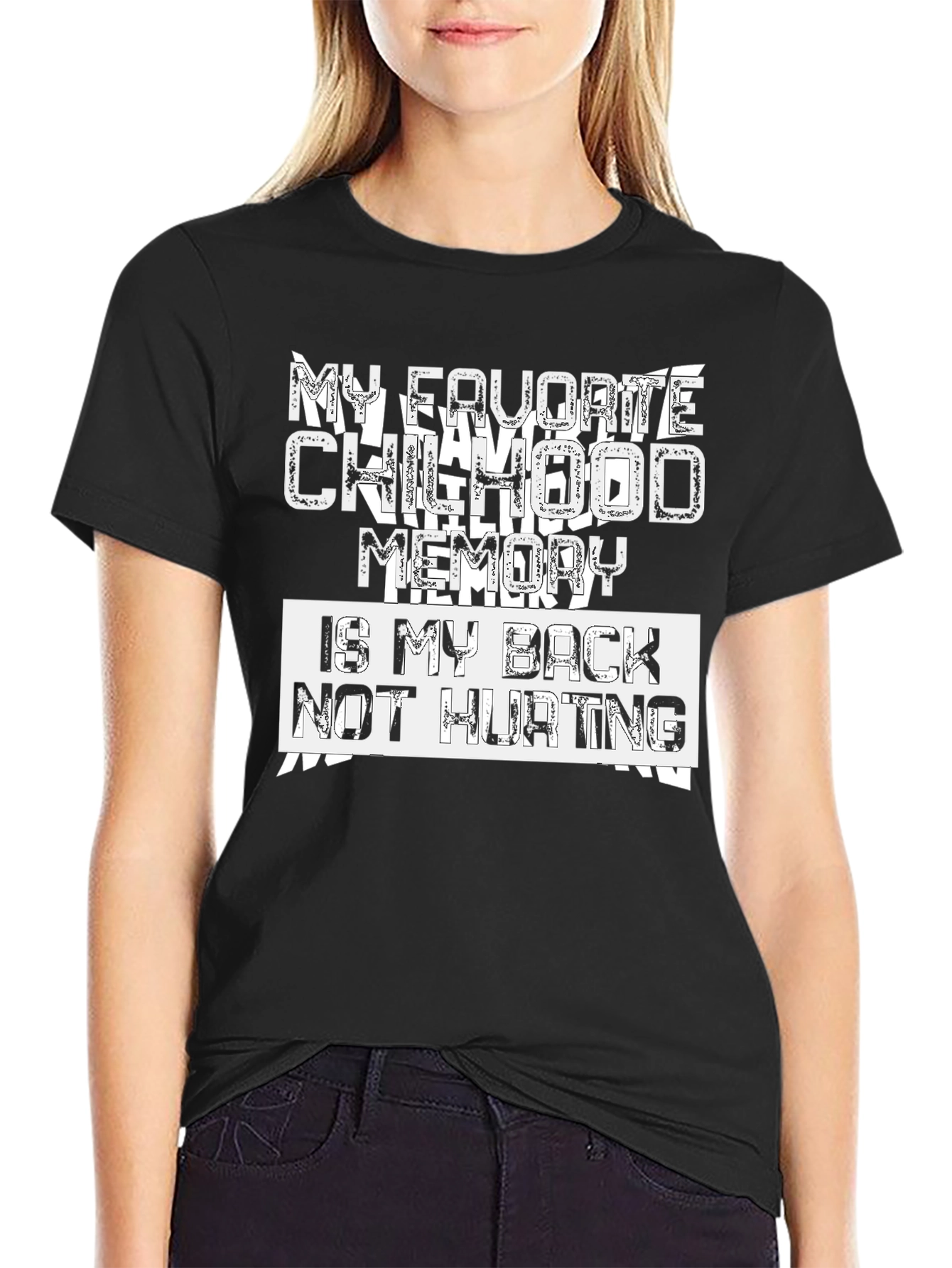 Funny Back Pain Childhood Memory T-Shirt