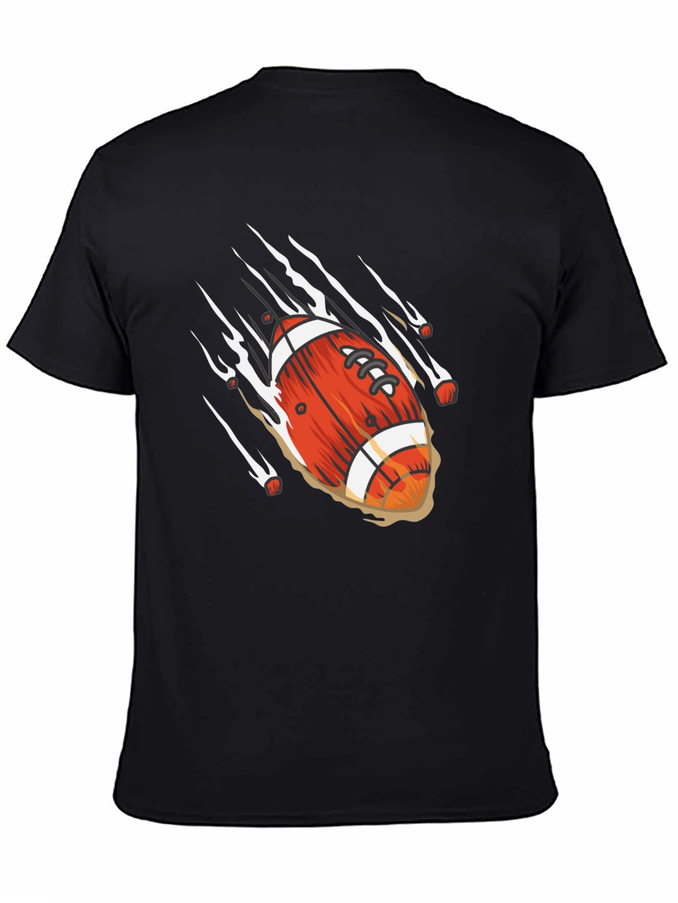 Football Graphic Black T-Shirt