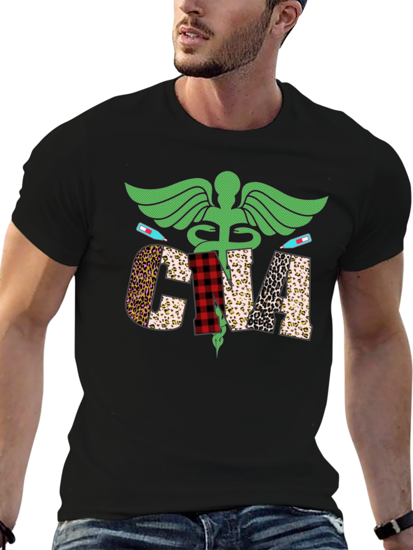 CNA Patterned Graphic Tee